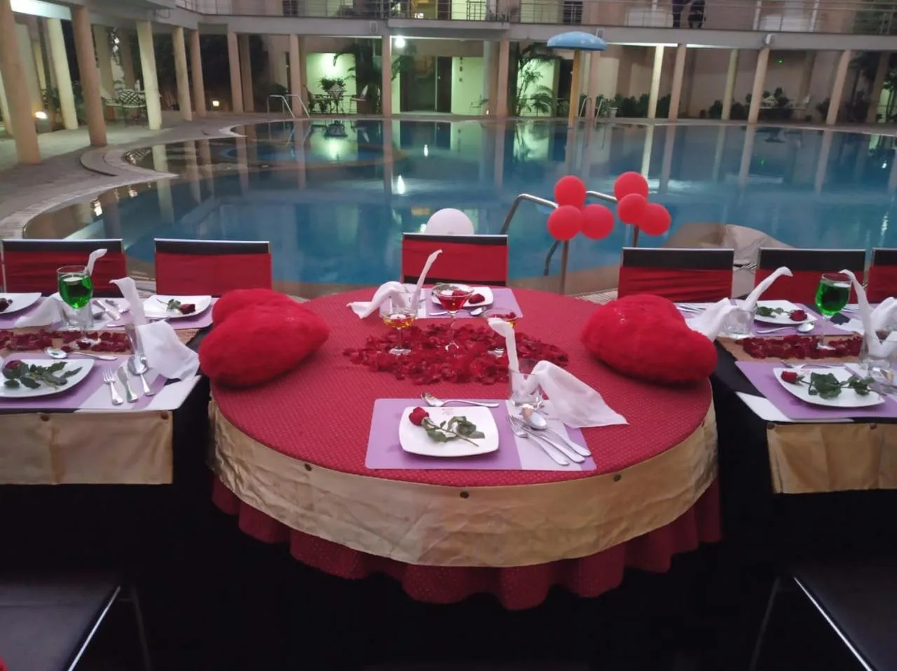 Pool view in Royal Orchid Central Kireeti-HAMPI Hospet