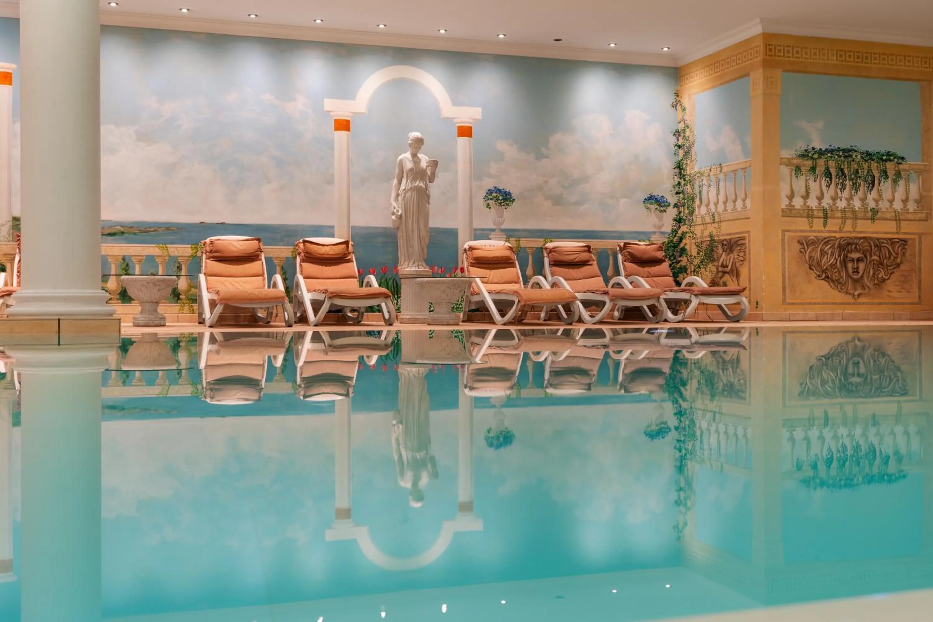 Pool view in Atrium Hotel Krüger