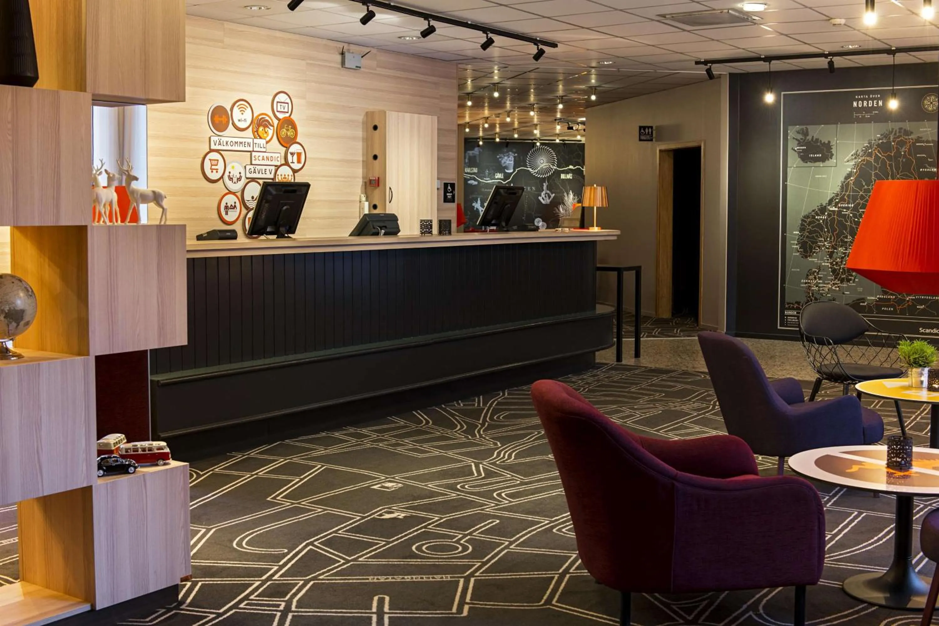 Lobby or reception in Scandic Gävle Väst