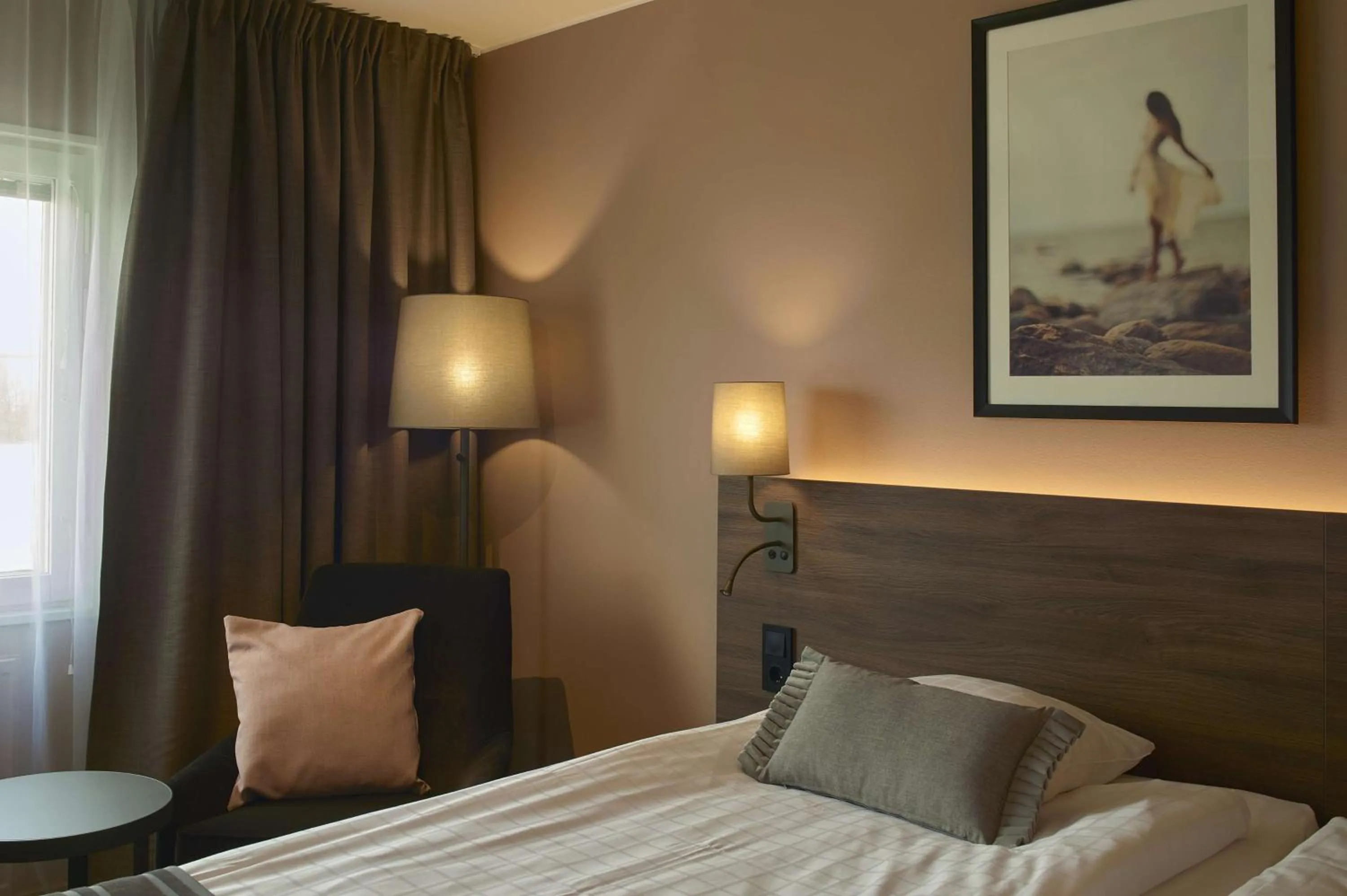 Bedroom, Bed in Scandic CH