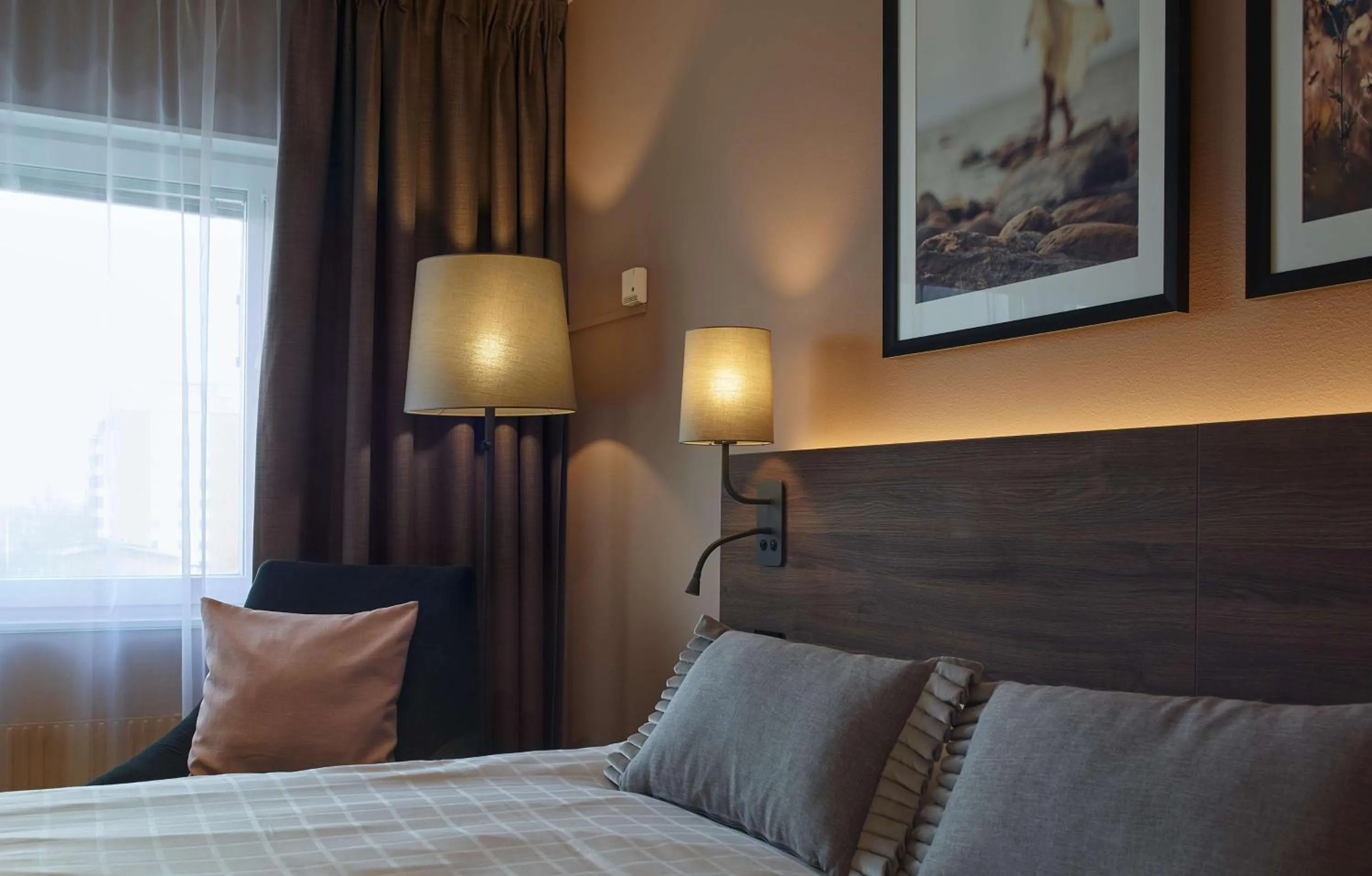 Bedroom, Bed in Scandic CH