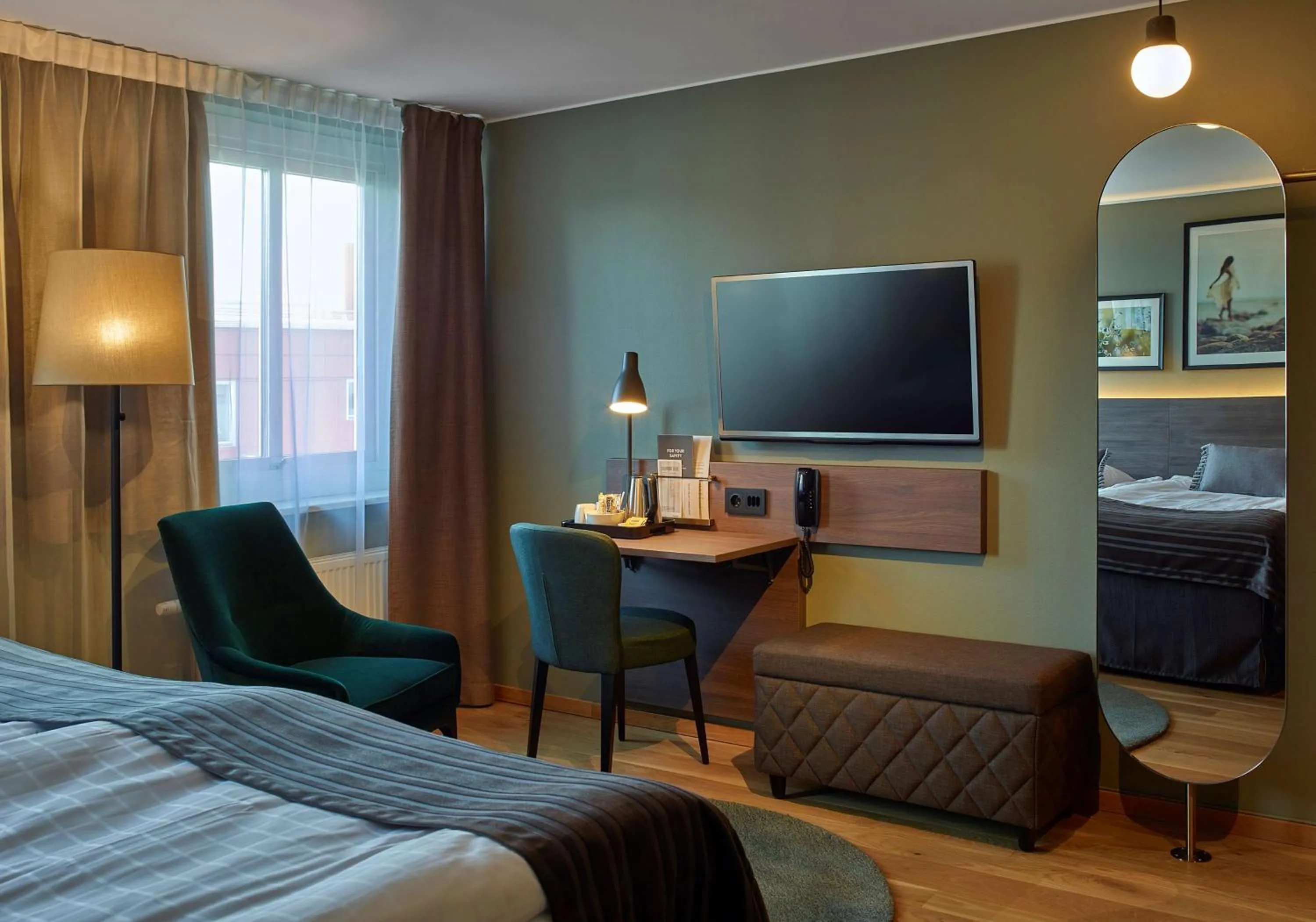 Bedroom, Bed in Scandic CH