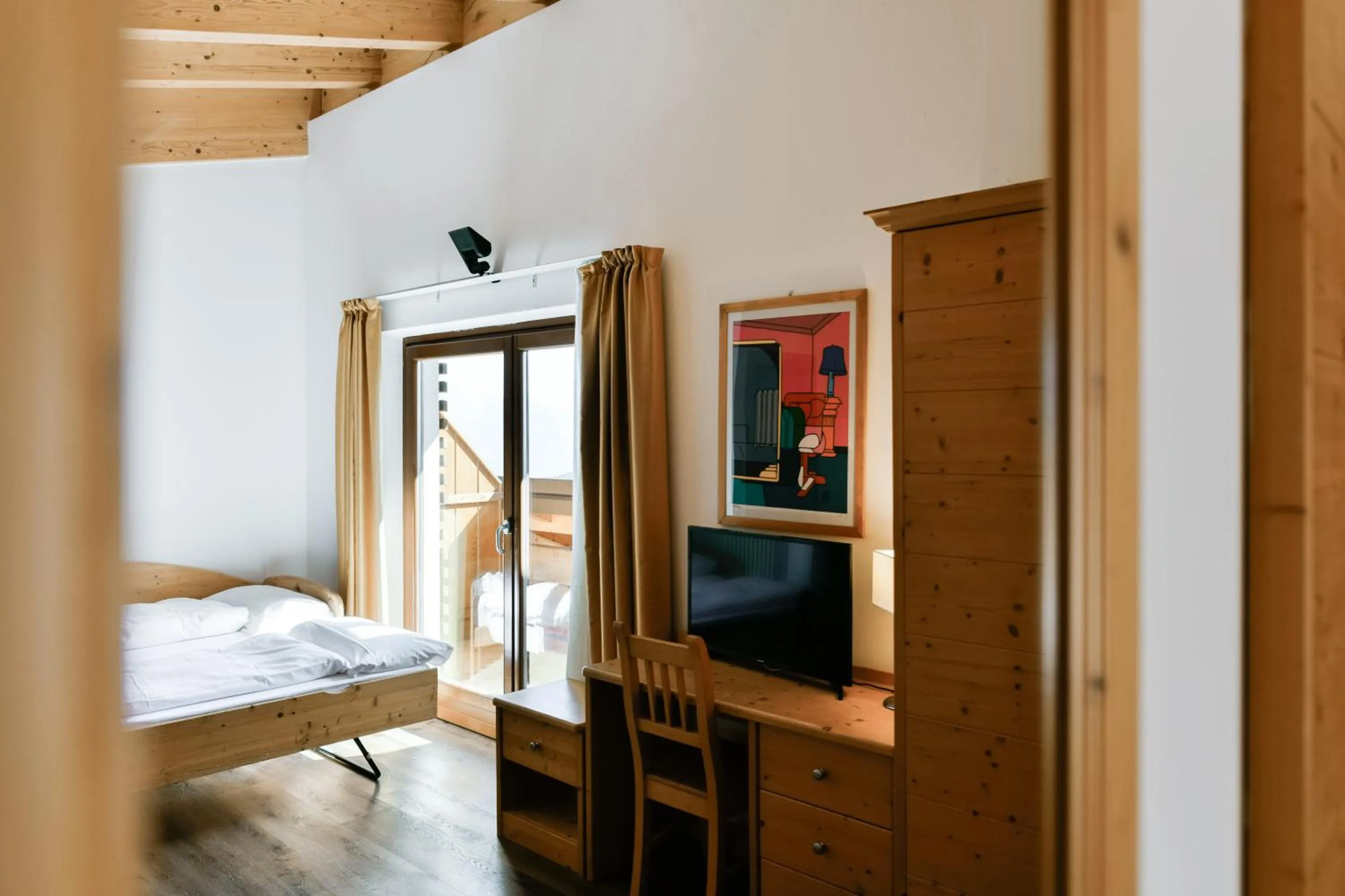 Bedroom, Bed in Chalet Caminetto