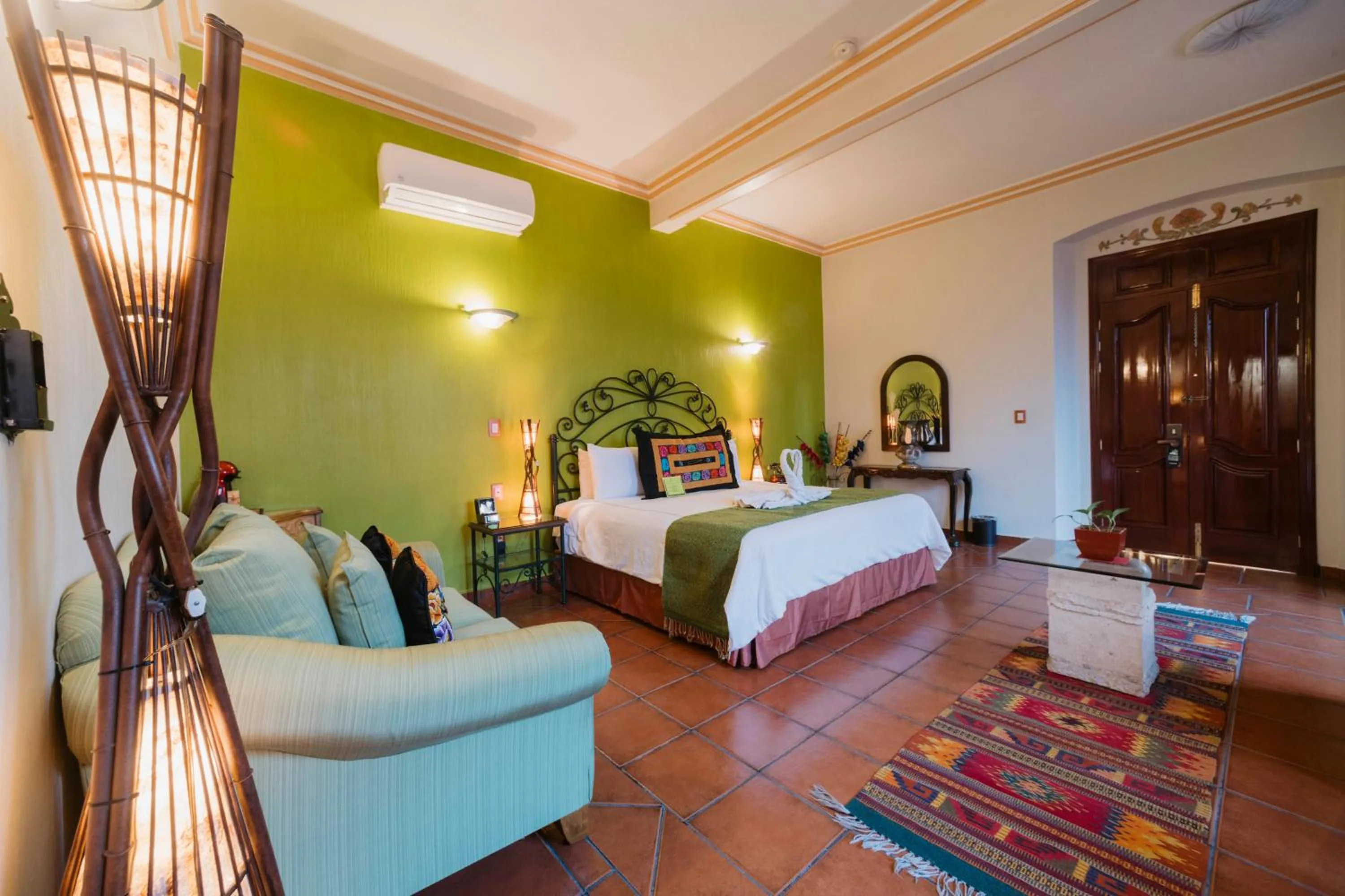 Bed in Hotel Boutique Parador San Miguel Oaxaca