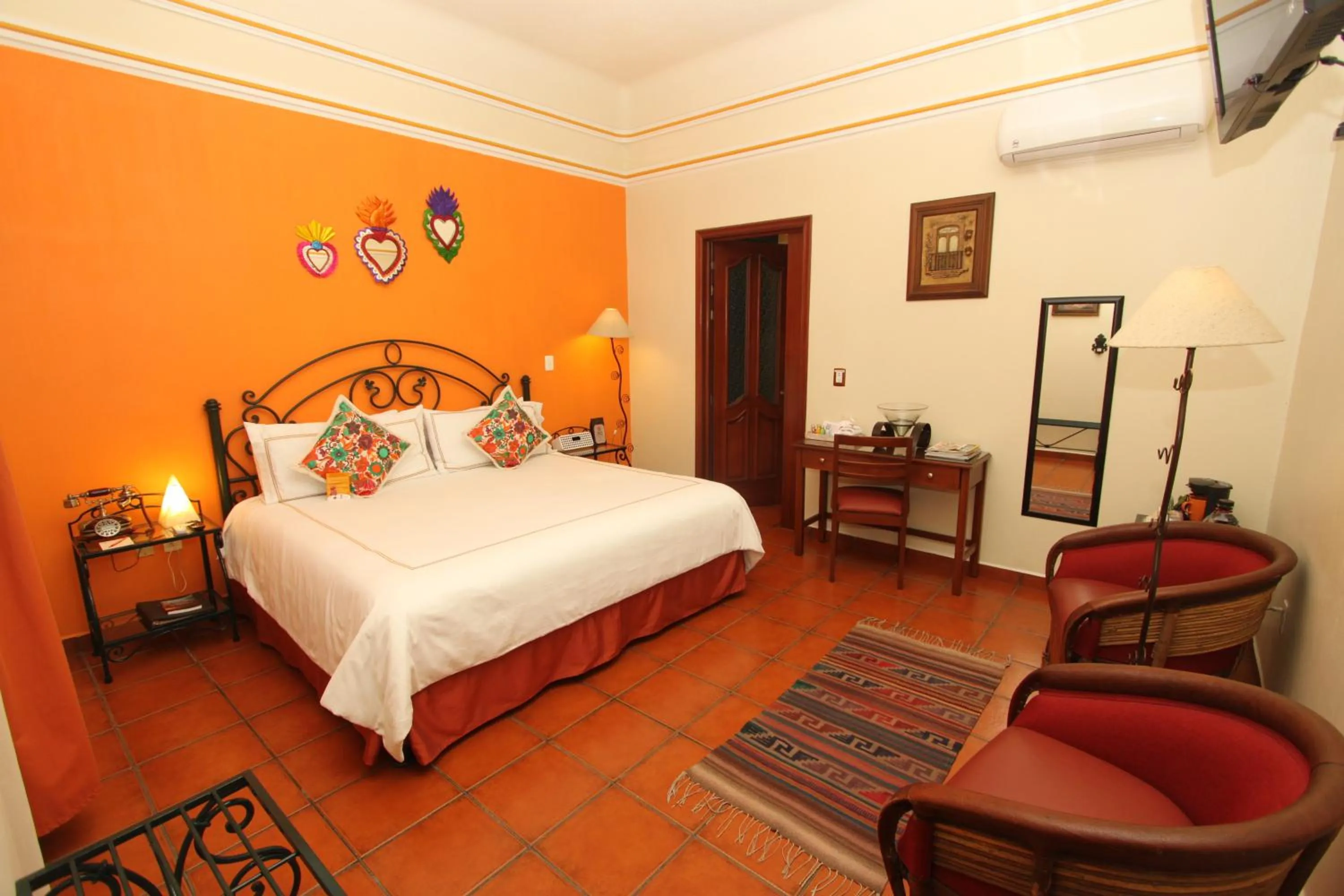 Seating area, Bed in Hotel Boutique Parador San Miguel Oaxaca