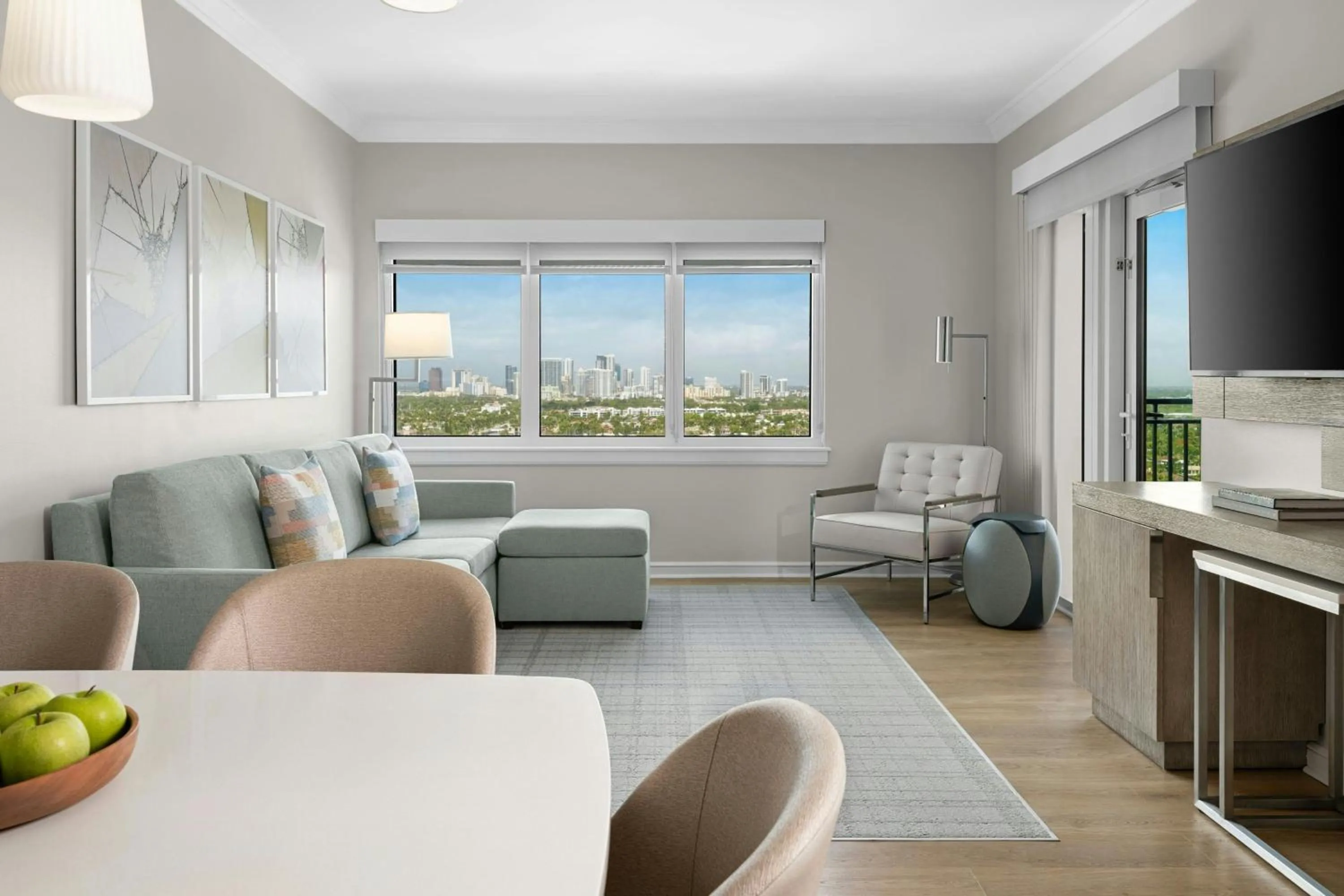 Living room in Marriott's BeachPlace Towers