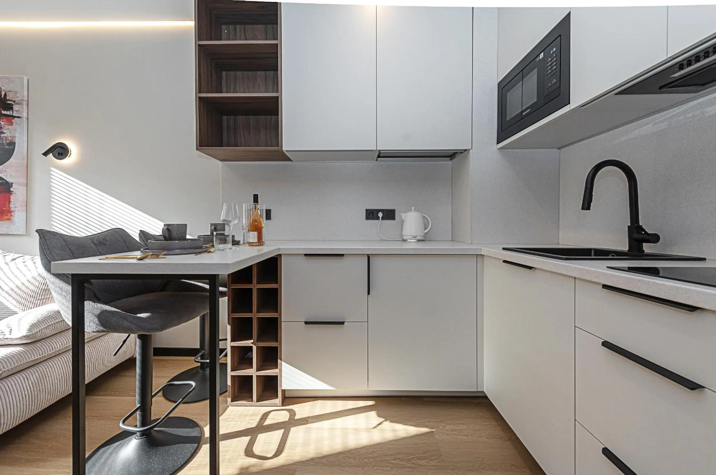 Kitchen or kitchenette in Vilnius City Hotel