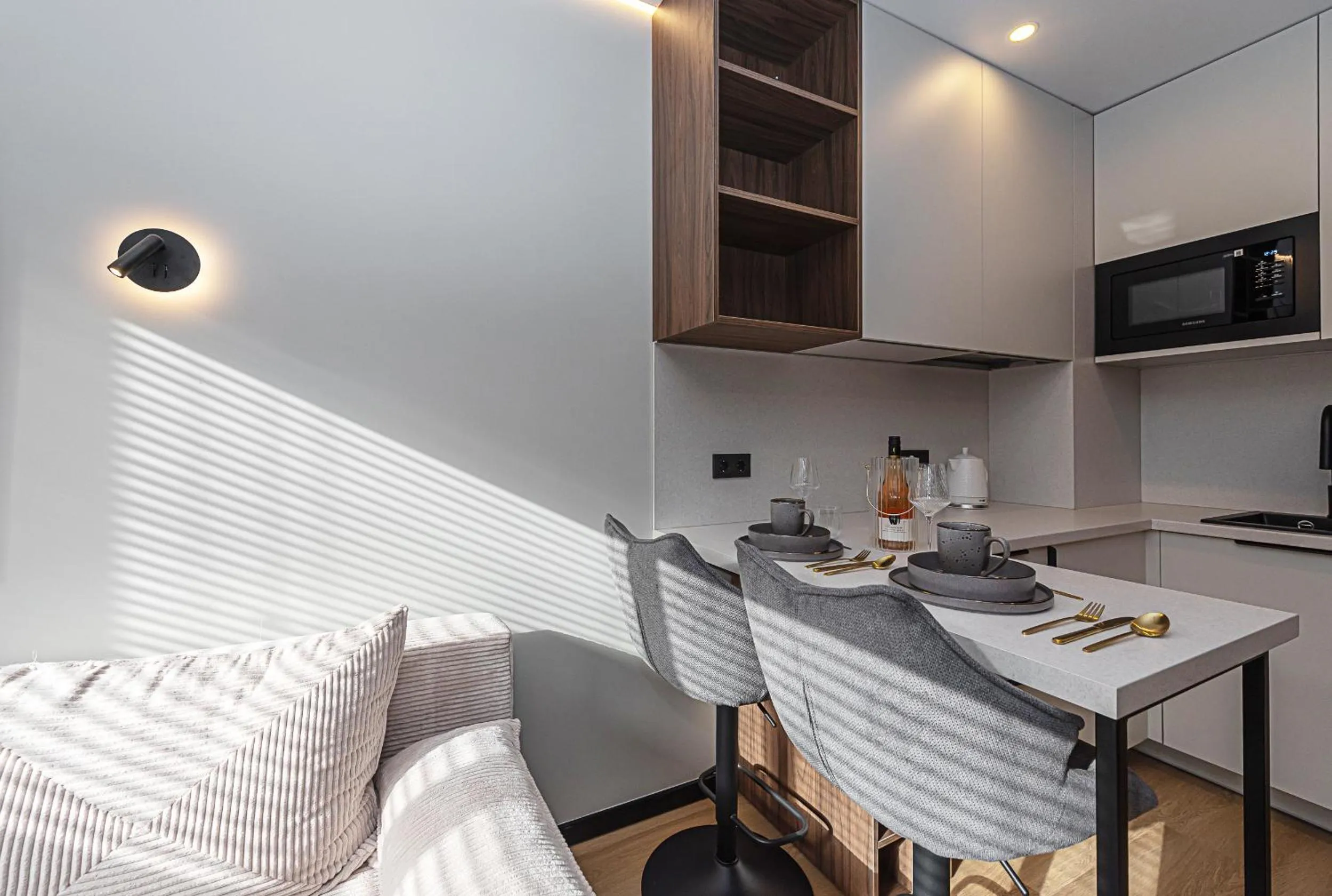 Kitchen or kitchenette in Vilnius City Hotel
