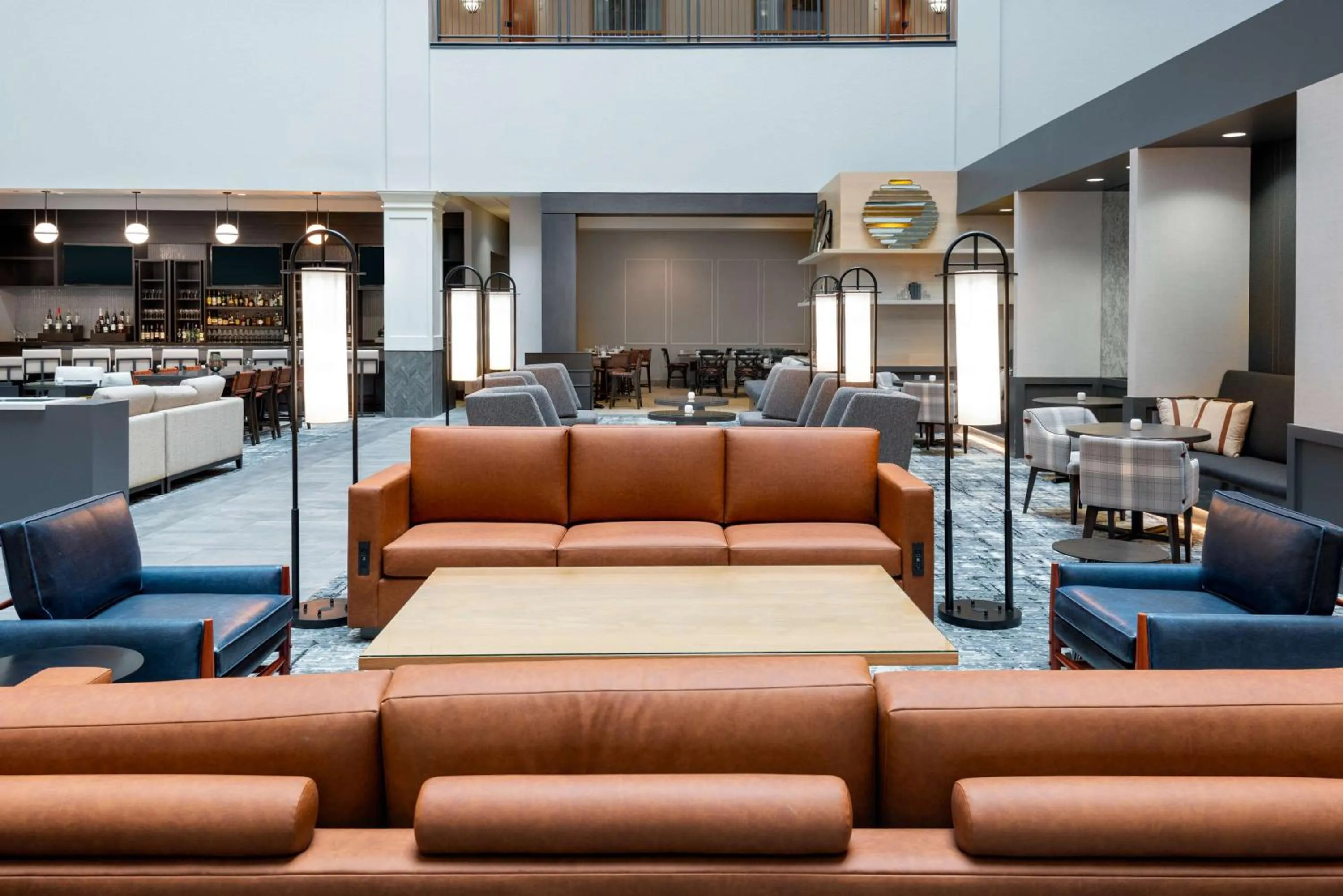 Lobby or reception in Hilton Charlotte Airport Hotel