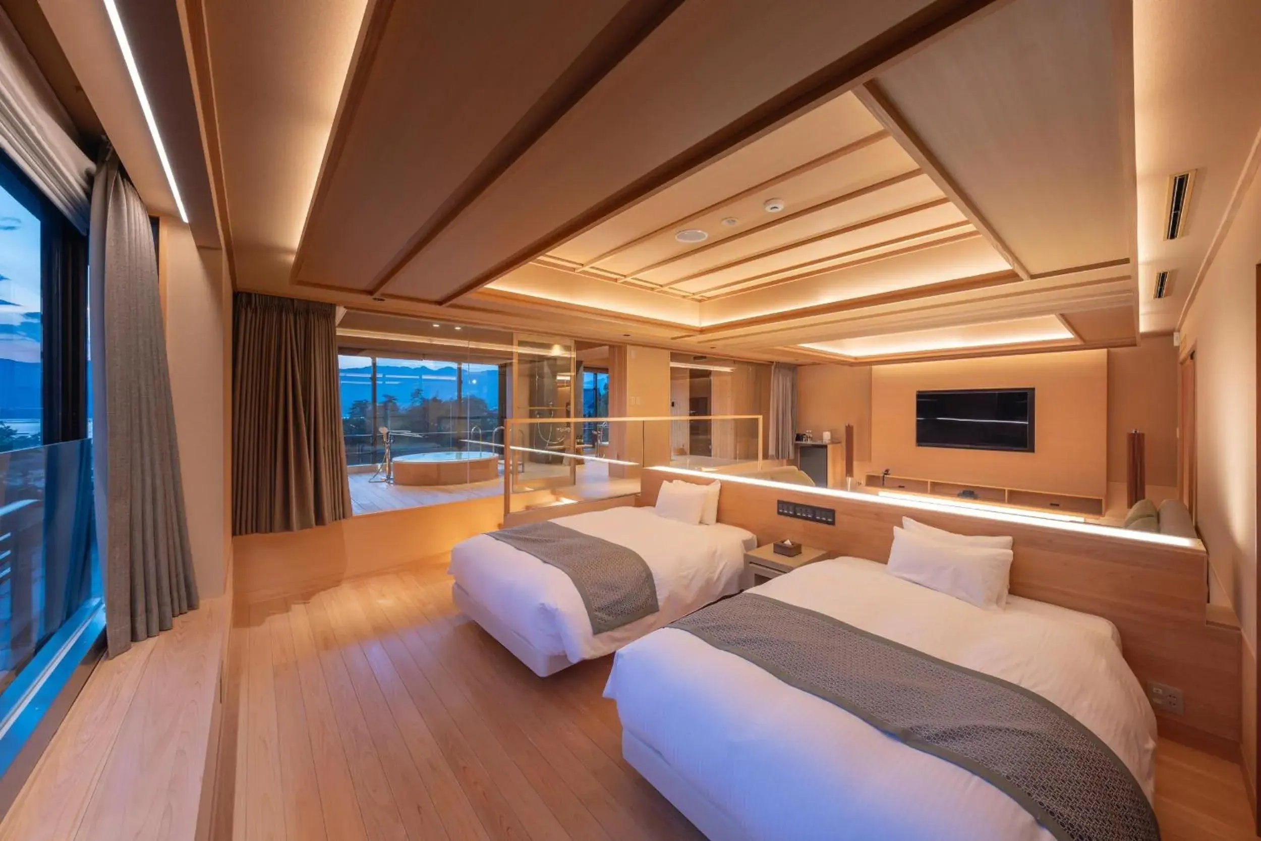 Deluxe Queen Room with Two Queen Beds in Miyajima Grand Hotel Arimoto Deluxe Queen Room with Two Queen Beds in Miyajima Grand Hotel Arimoto