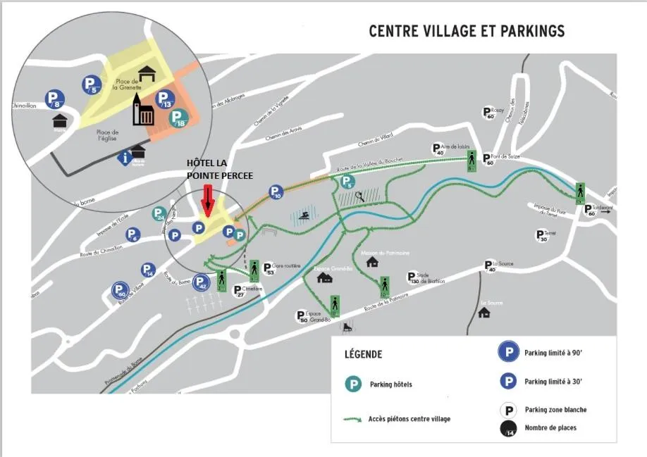 Parking in Hotel la Pointe Percee