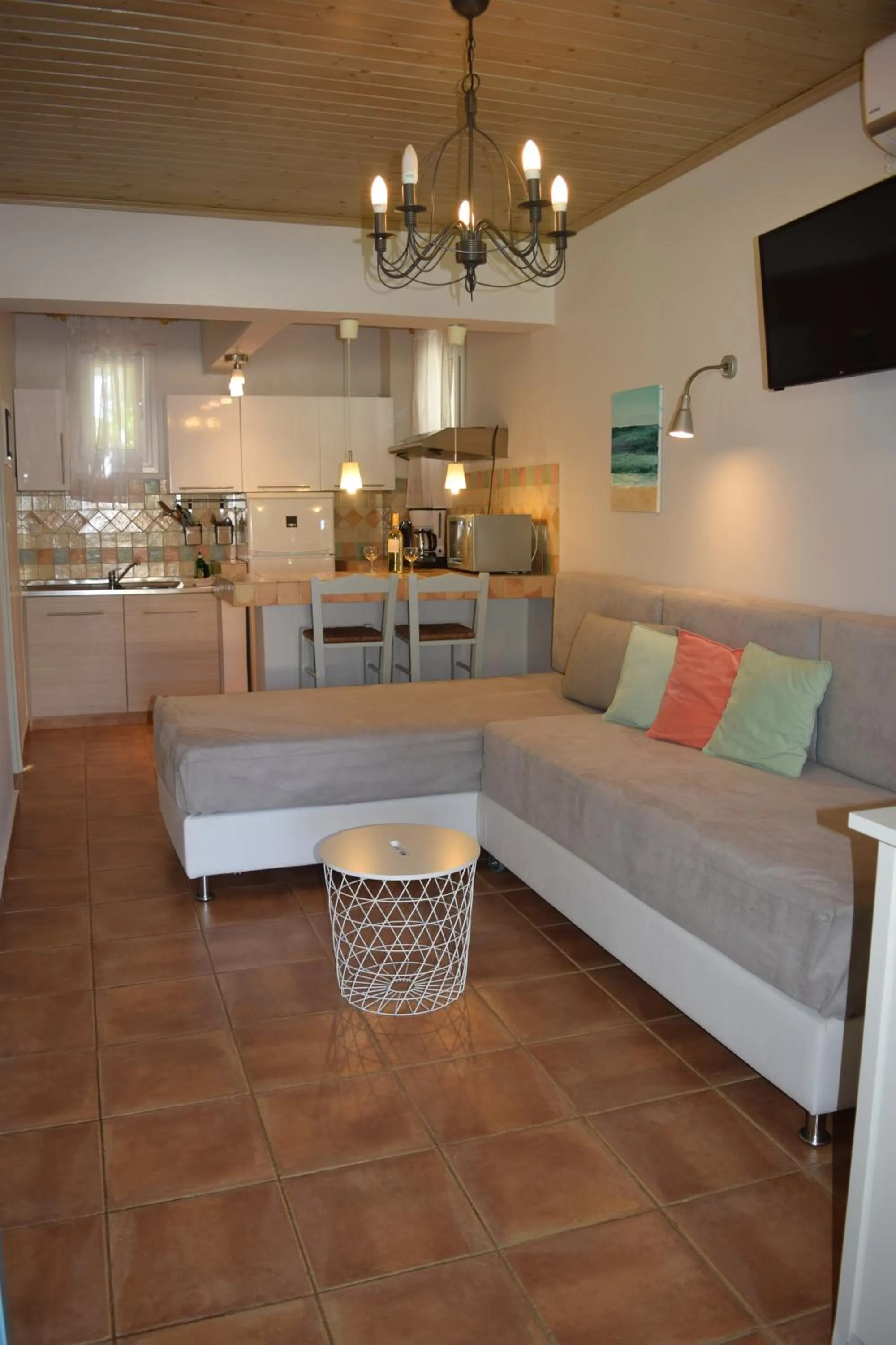 Living room in Simatos αpARTments & Studios