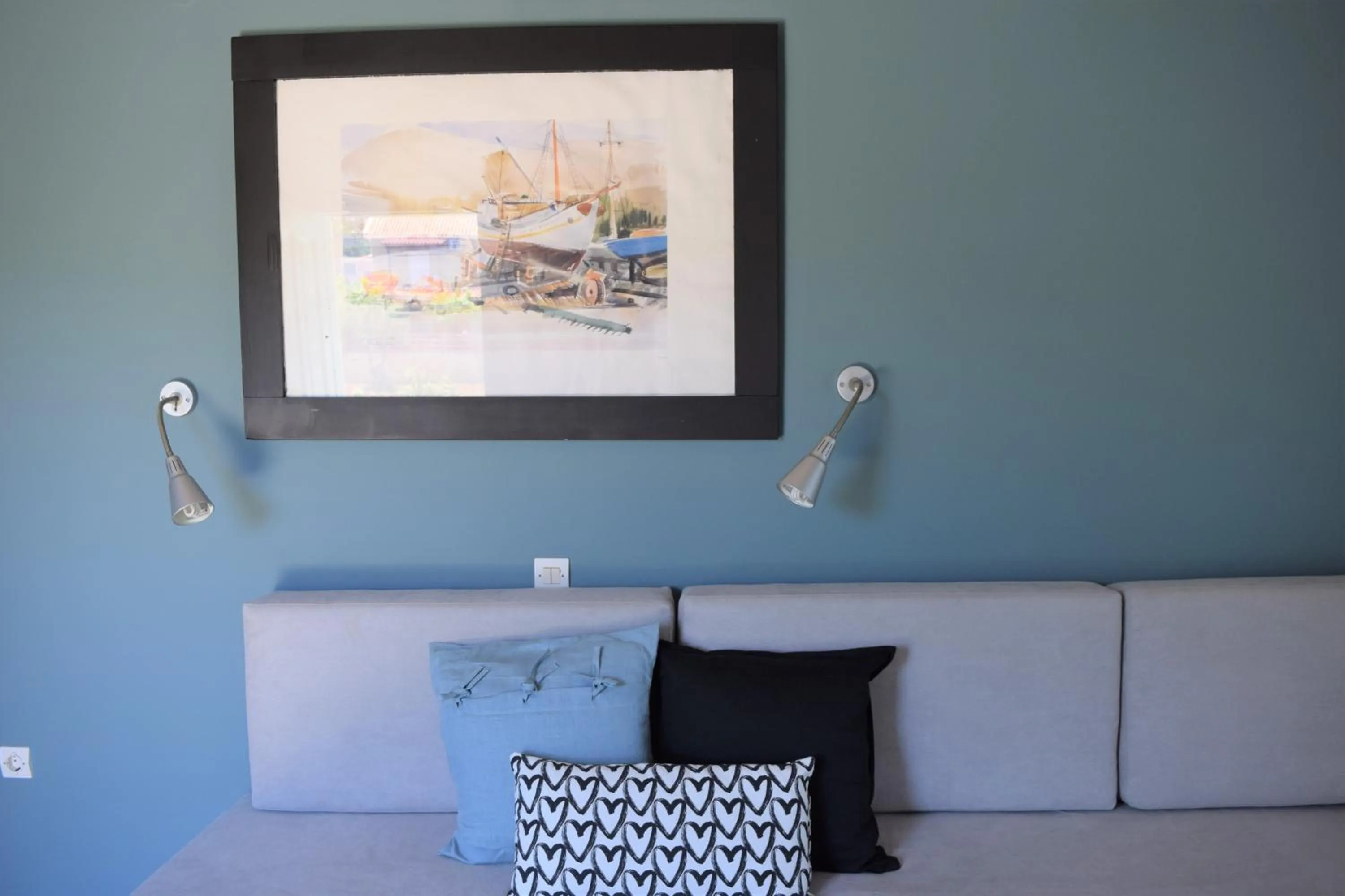 Living room in Simatos αpARTments & Studios