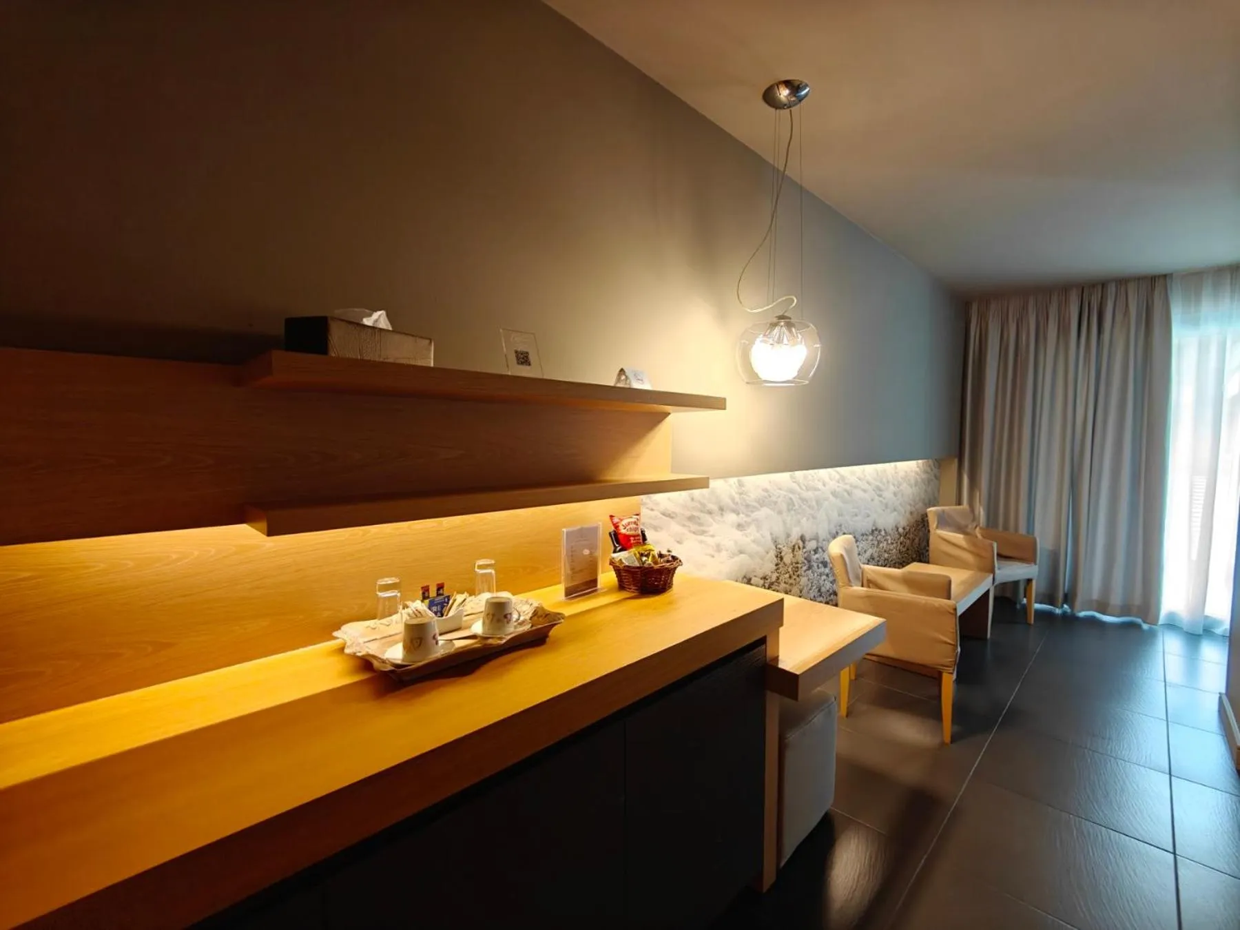 Seating area in Elysion Hotel