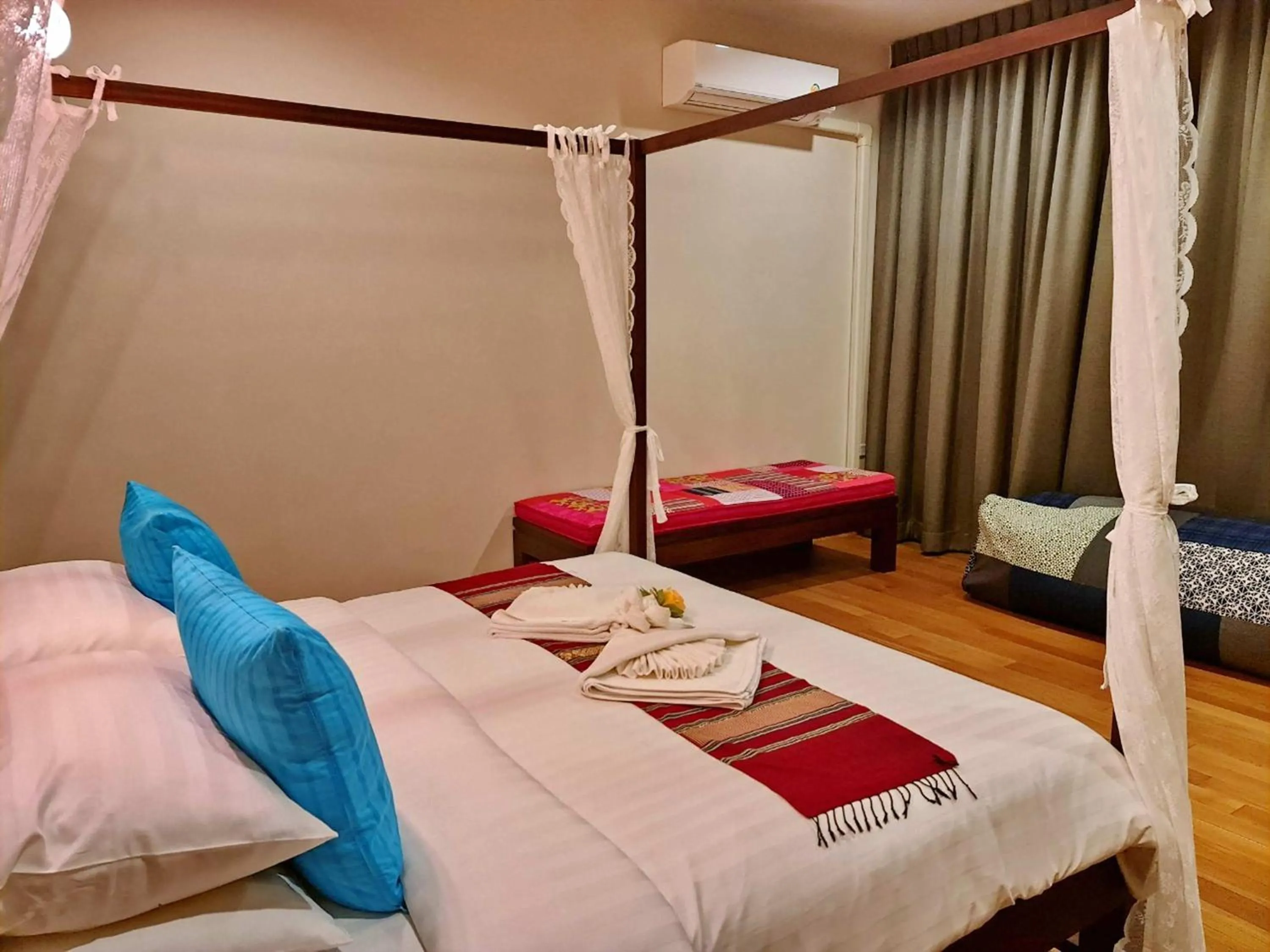 Bed in Tantai Eco Farm Stay At Khao Yai