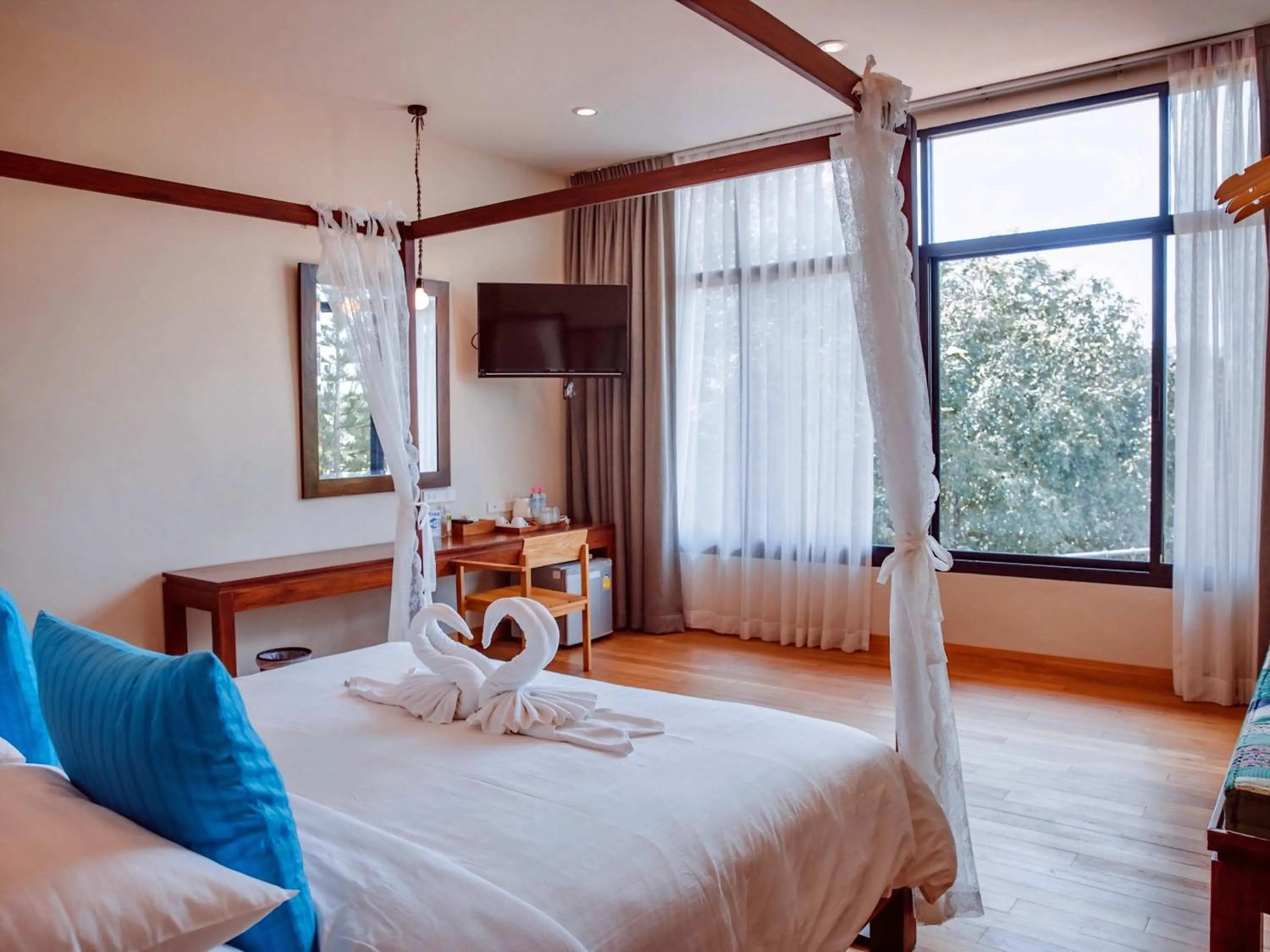 Photo of the whole room, Bed in Tantai Eco Farm Stay At Khao Yai