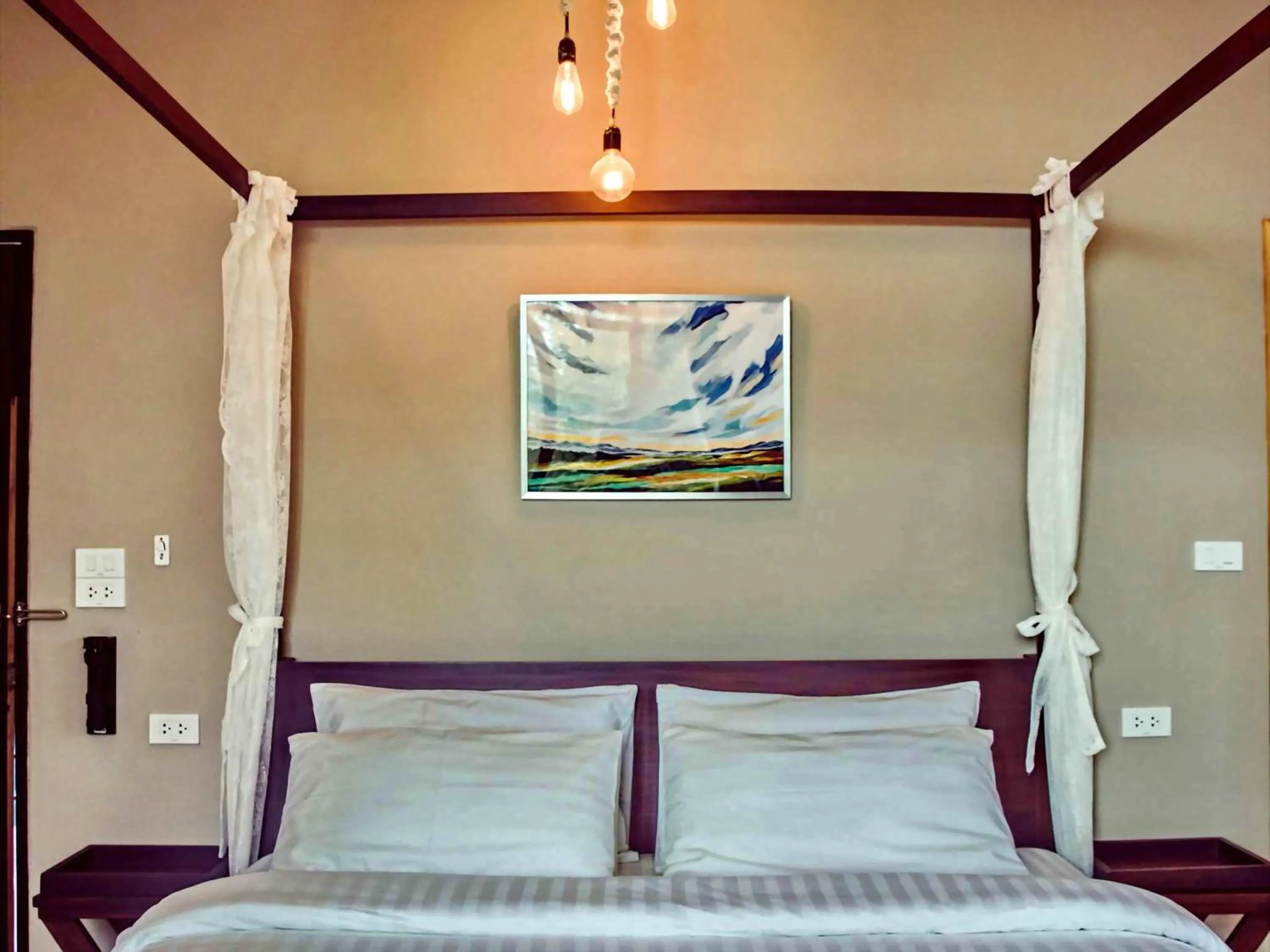 Bed in Tantai Eco Farm Stay At Khao Yai