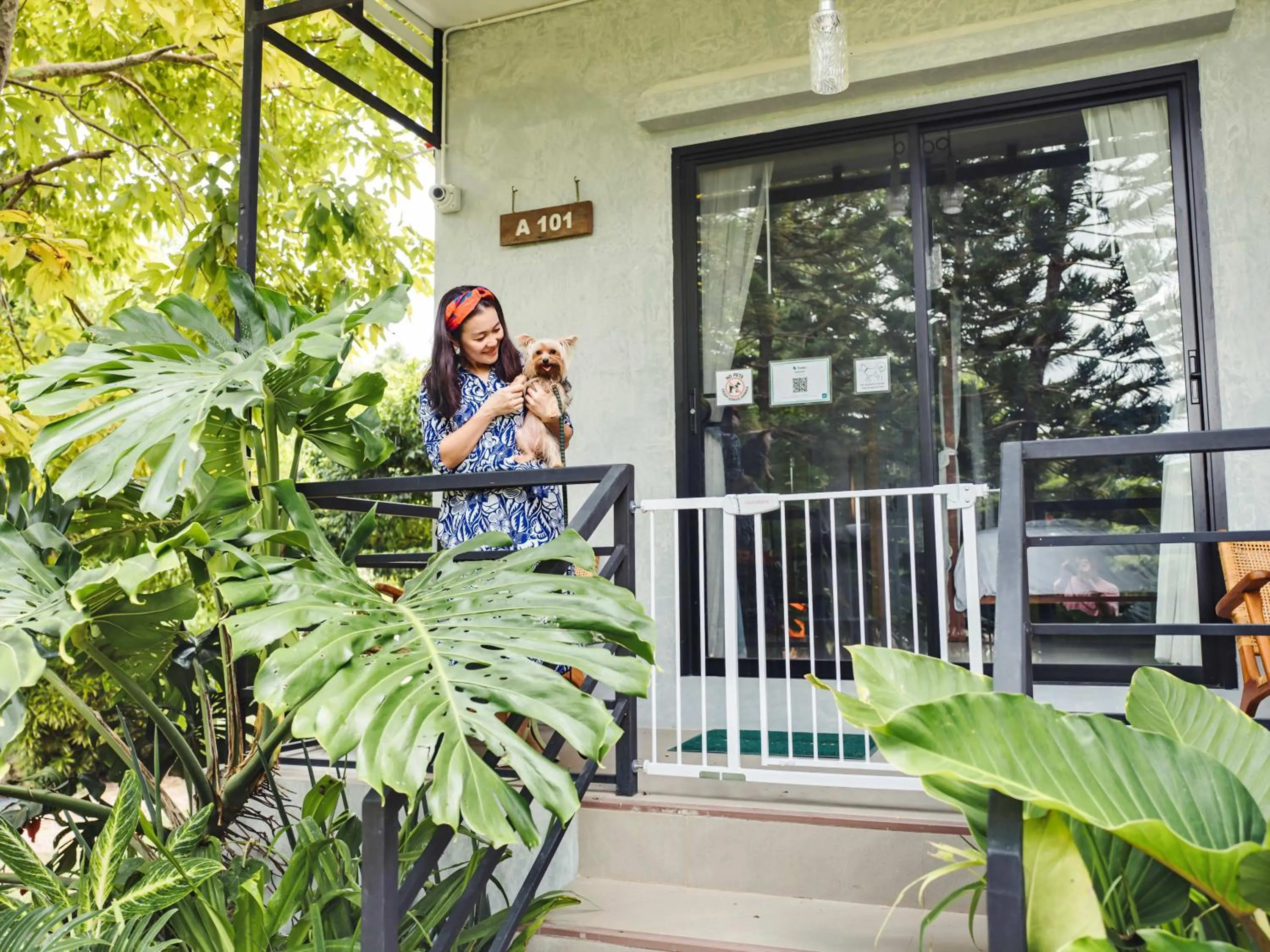 Balcony/Terrace in Tantai Eco Farm Stay At Khao Yai