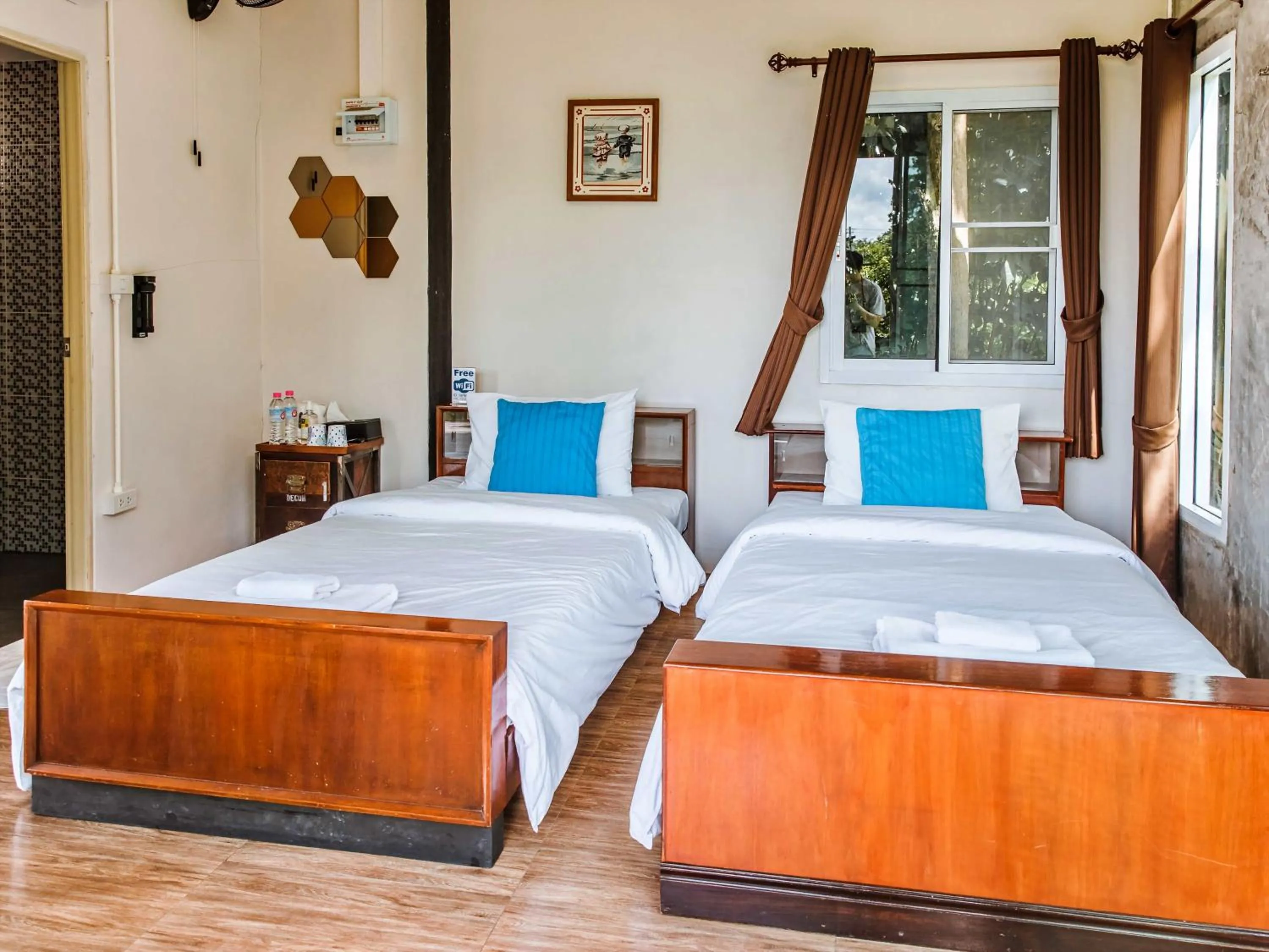 Bed in Tantai Eco Farm Stay At Khao Yai