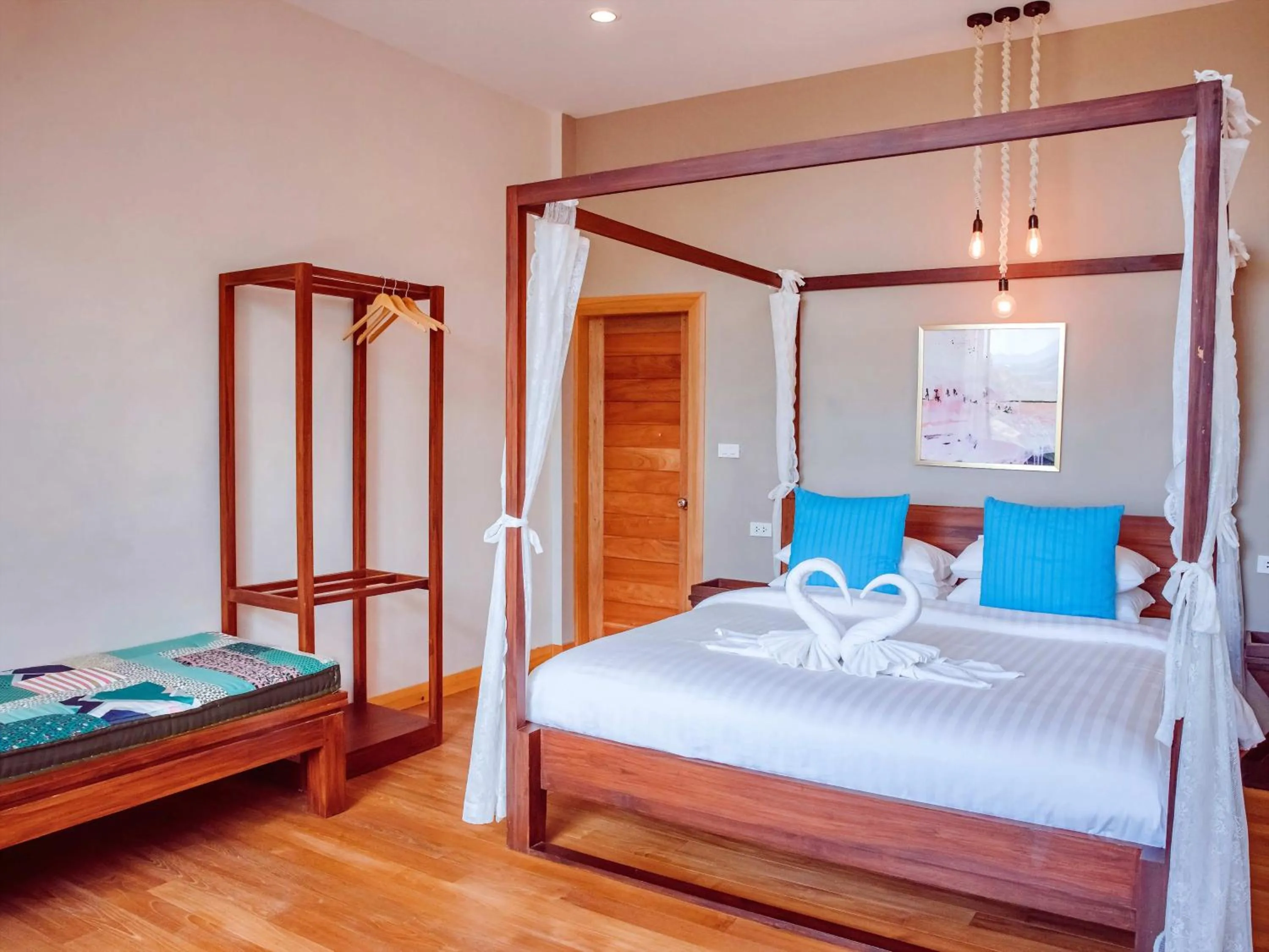 Bed in Tantai Eco Farm Stay At Khao Yai