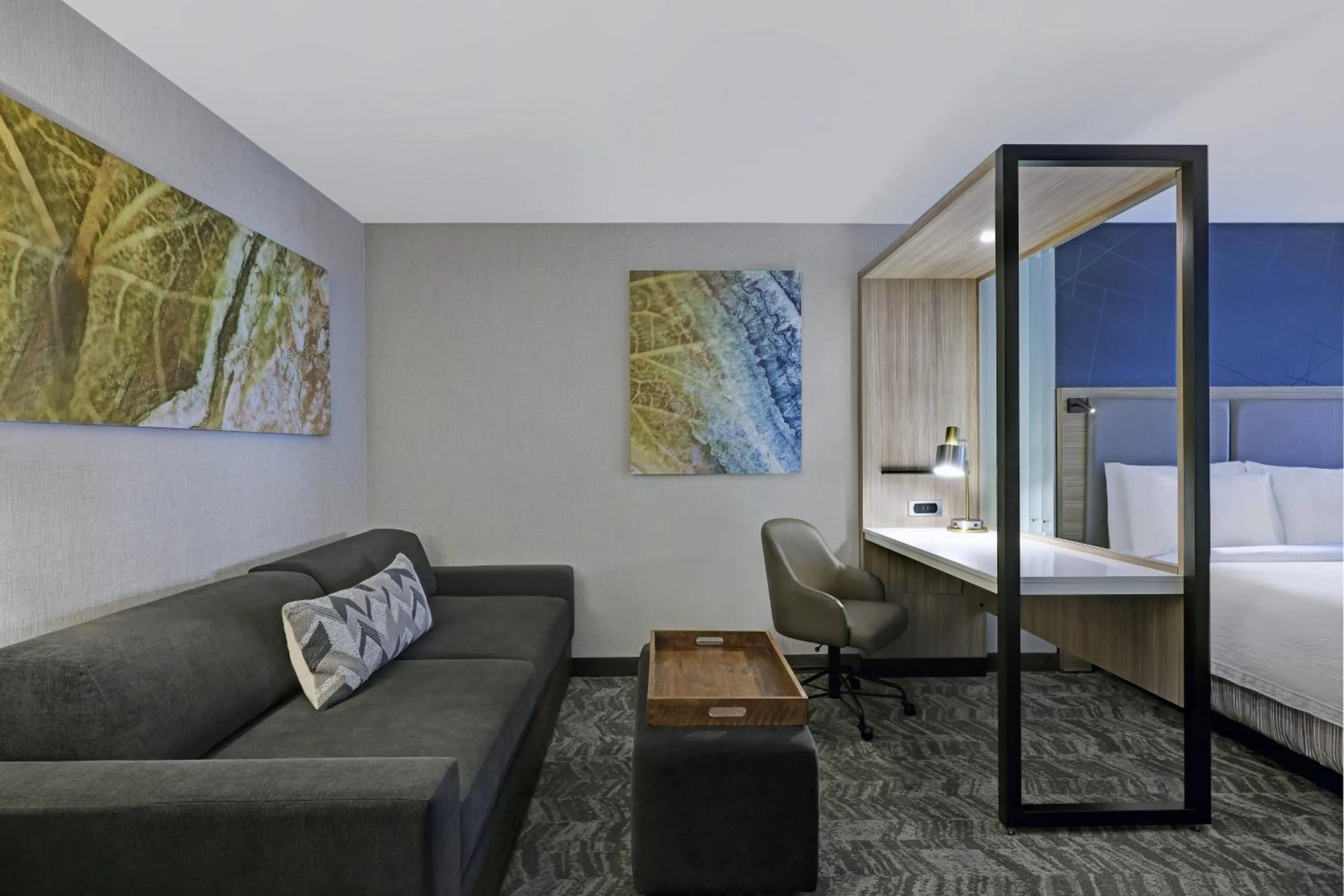 Living room, Bed in SpringHill Suites by Marriott Palm Desert