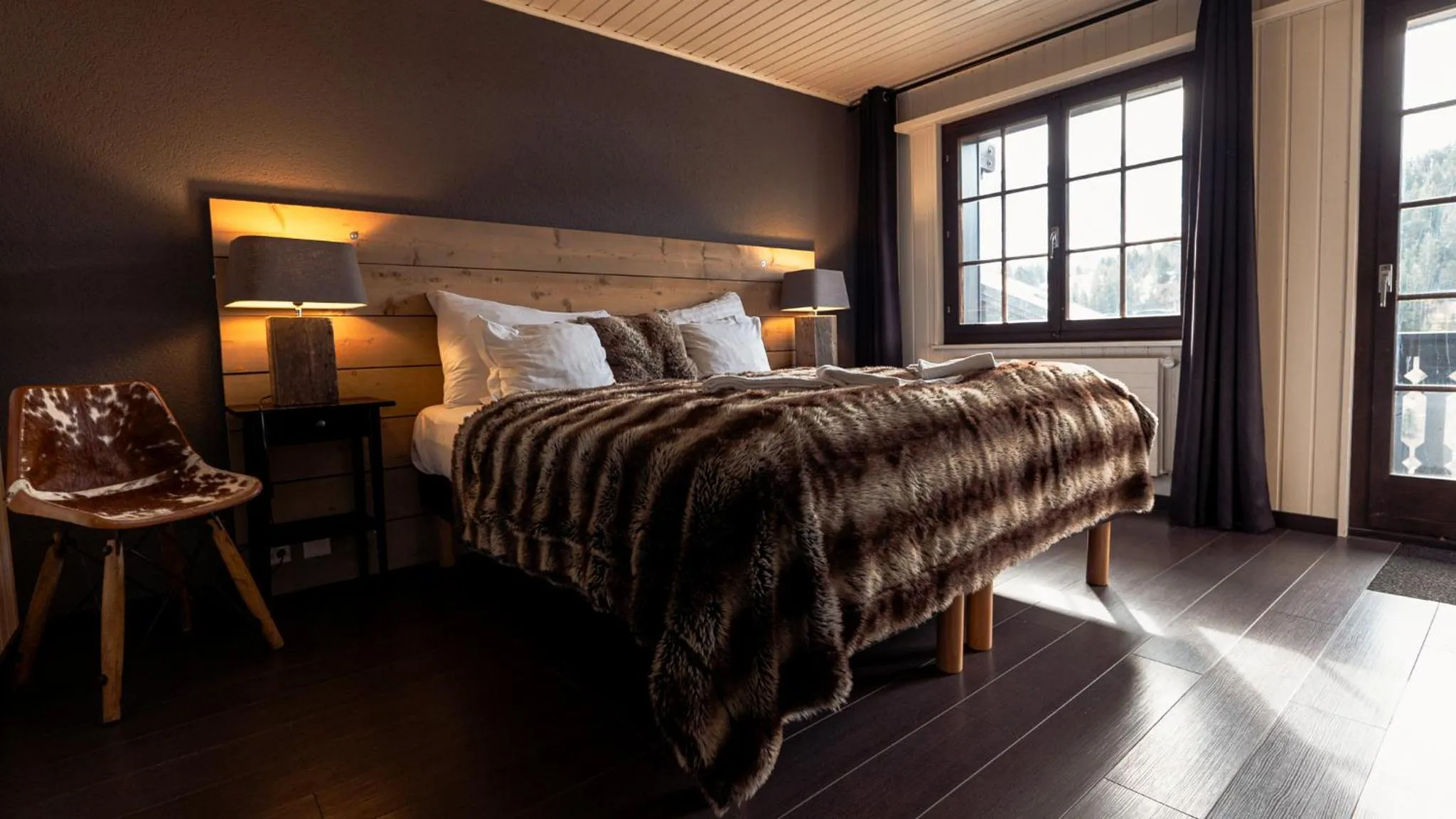 Bed in Champoussin Lodge