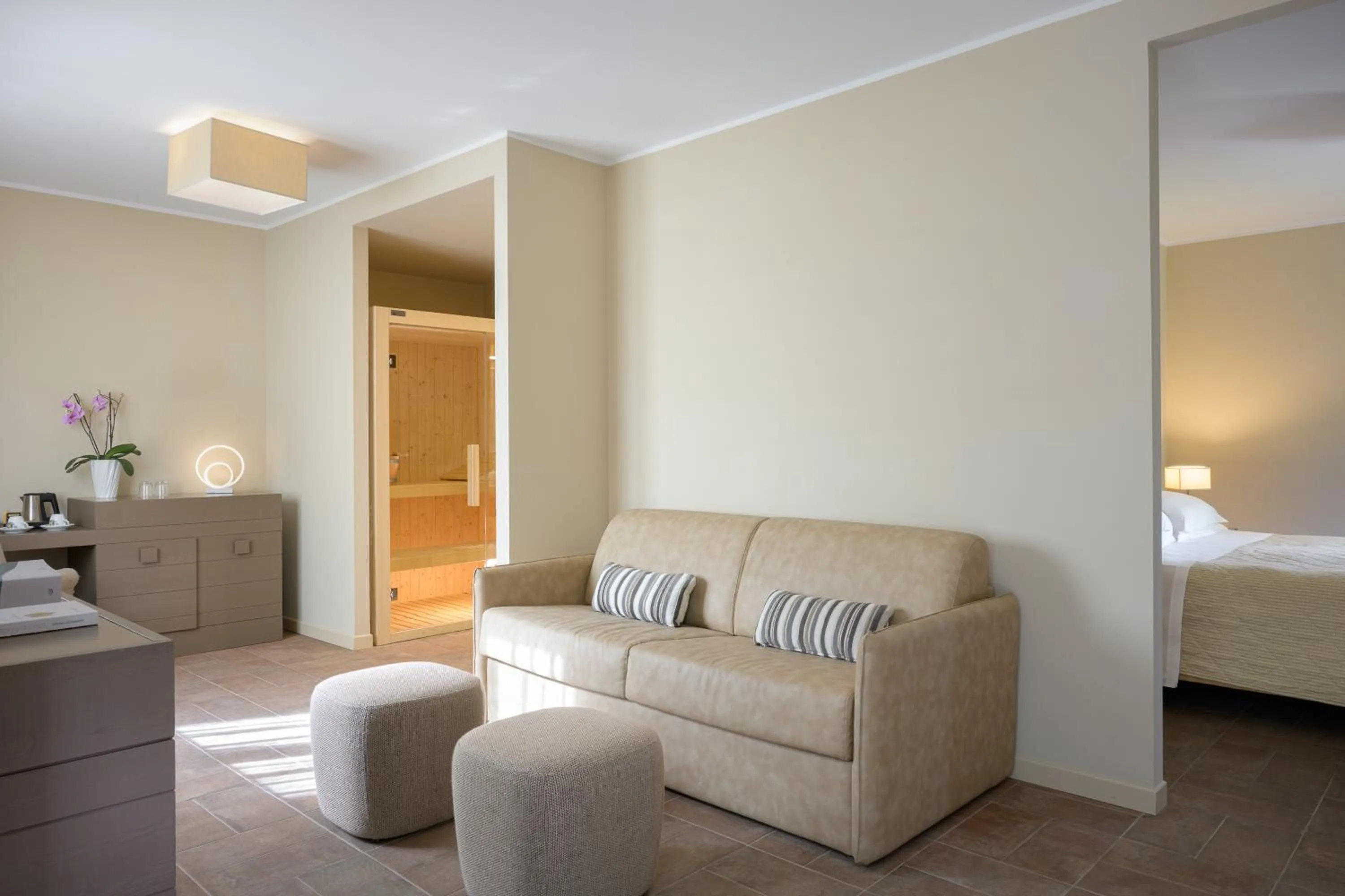 Sauna, Bed in Altarocca Wine Resort Adults Only