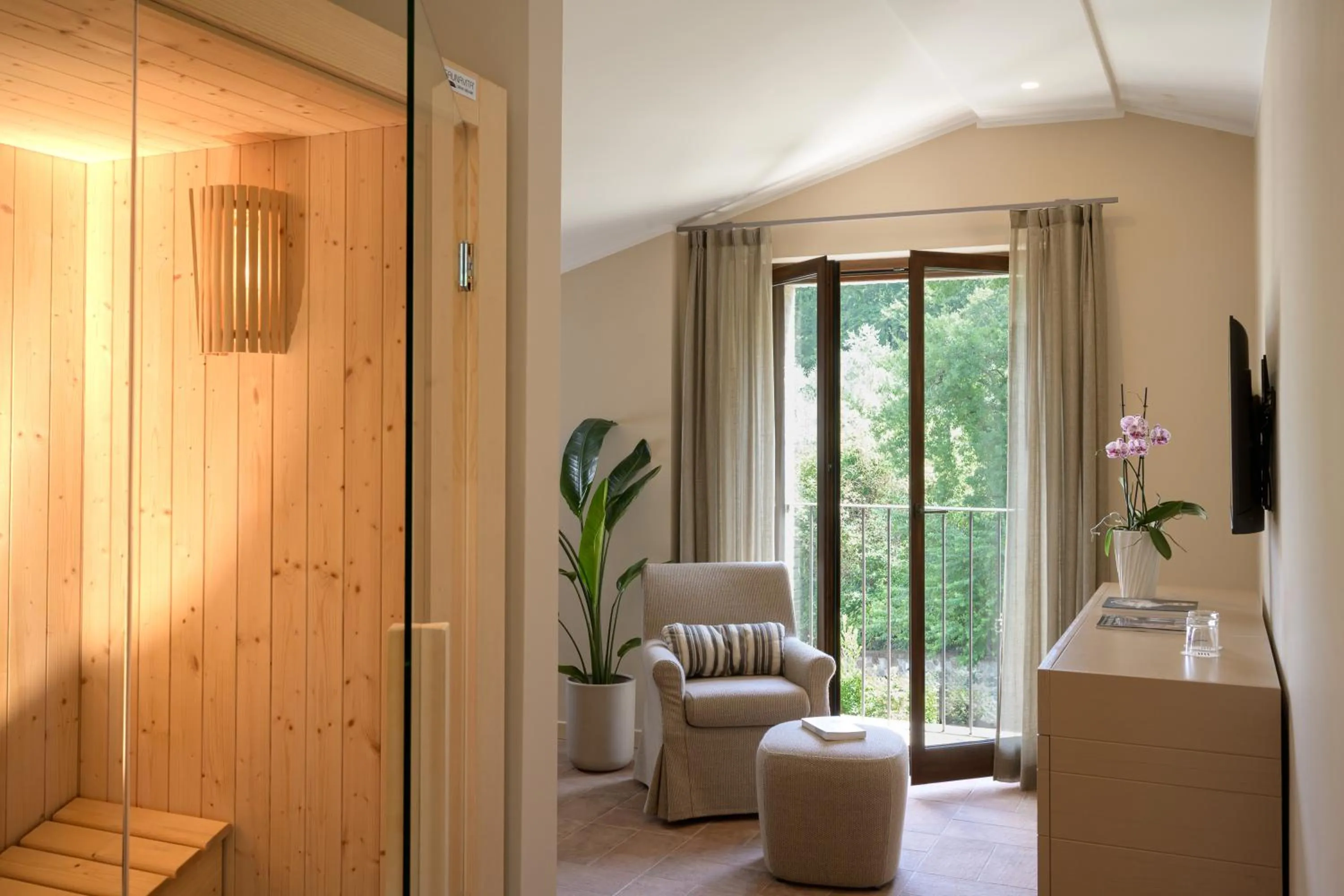 Sauna in Altarocca Wine Resort Adults Only