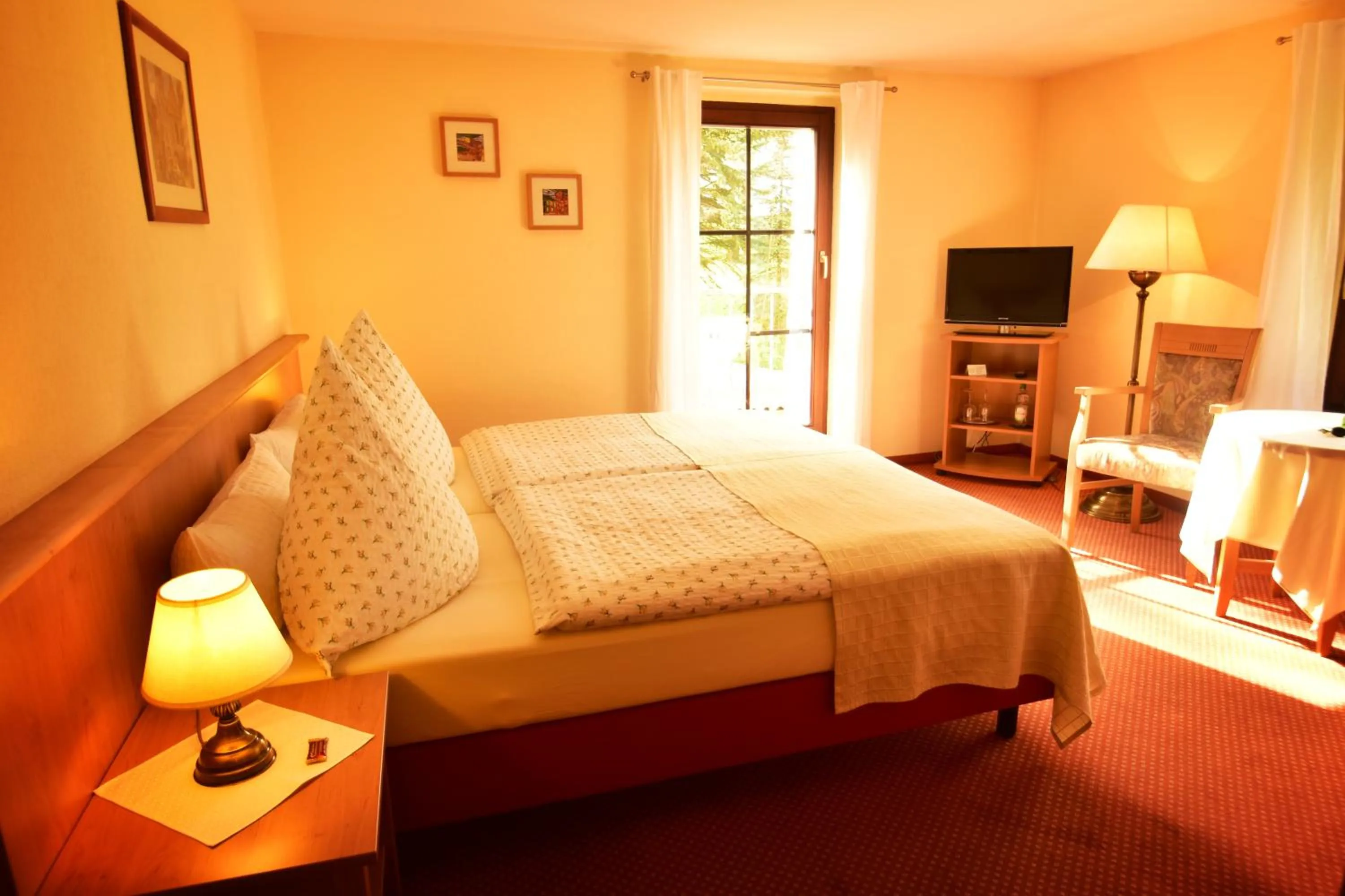Photo of the whole room, Bed in Landhotel Zur Guten Einkehr