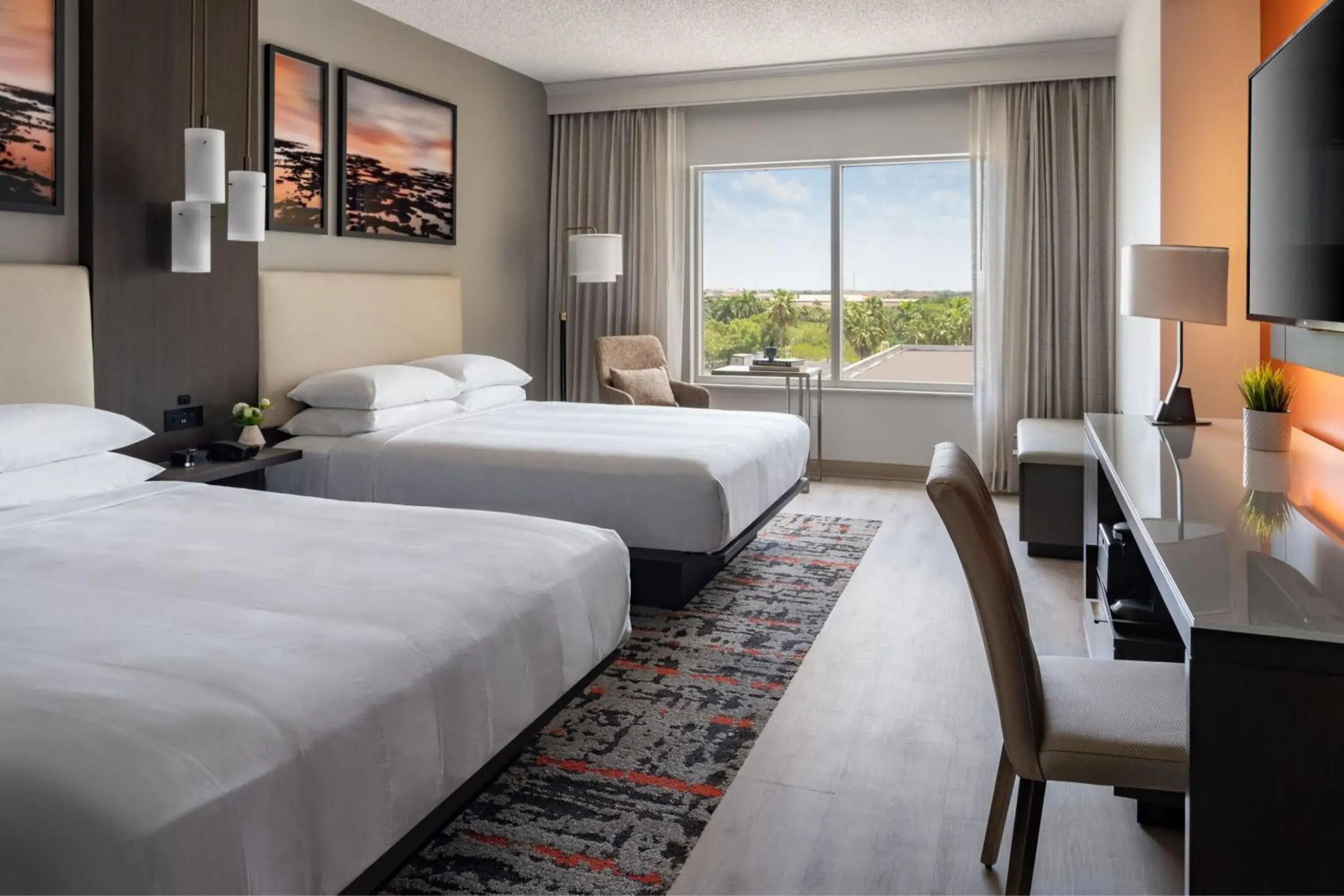 Standard Two Queen Beds Guestroom with Mobility Accessible with Adapted Tub in Fort Lauderdale Marriott Coral Springs Hotel & Convention Center Standard Two Queen Beds Guestroom with Mobility Accessible with Adapted Tub in Fort Lauderdale Marriott Coral Springs Hotel & Convention Center