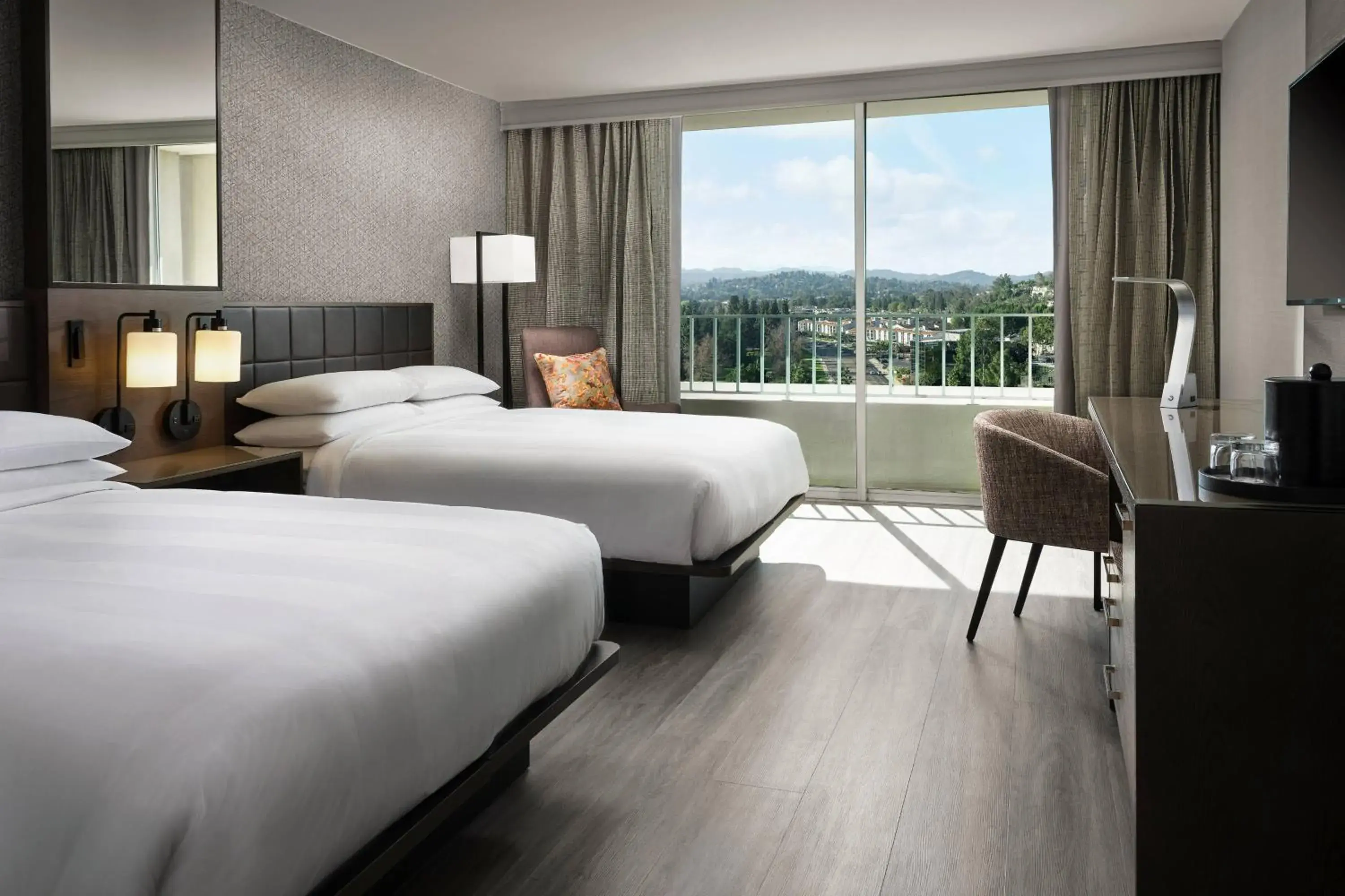 Deluxe Guest Room, Reserved, 2 Double, High floor, Balcony in Warner Center Marriott Woodland Hills Deluxe Guest Room, Reserved, 2 Double, High floor, Balcony in Warner Center Marriott Woodland Hills