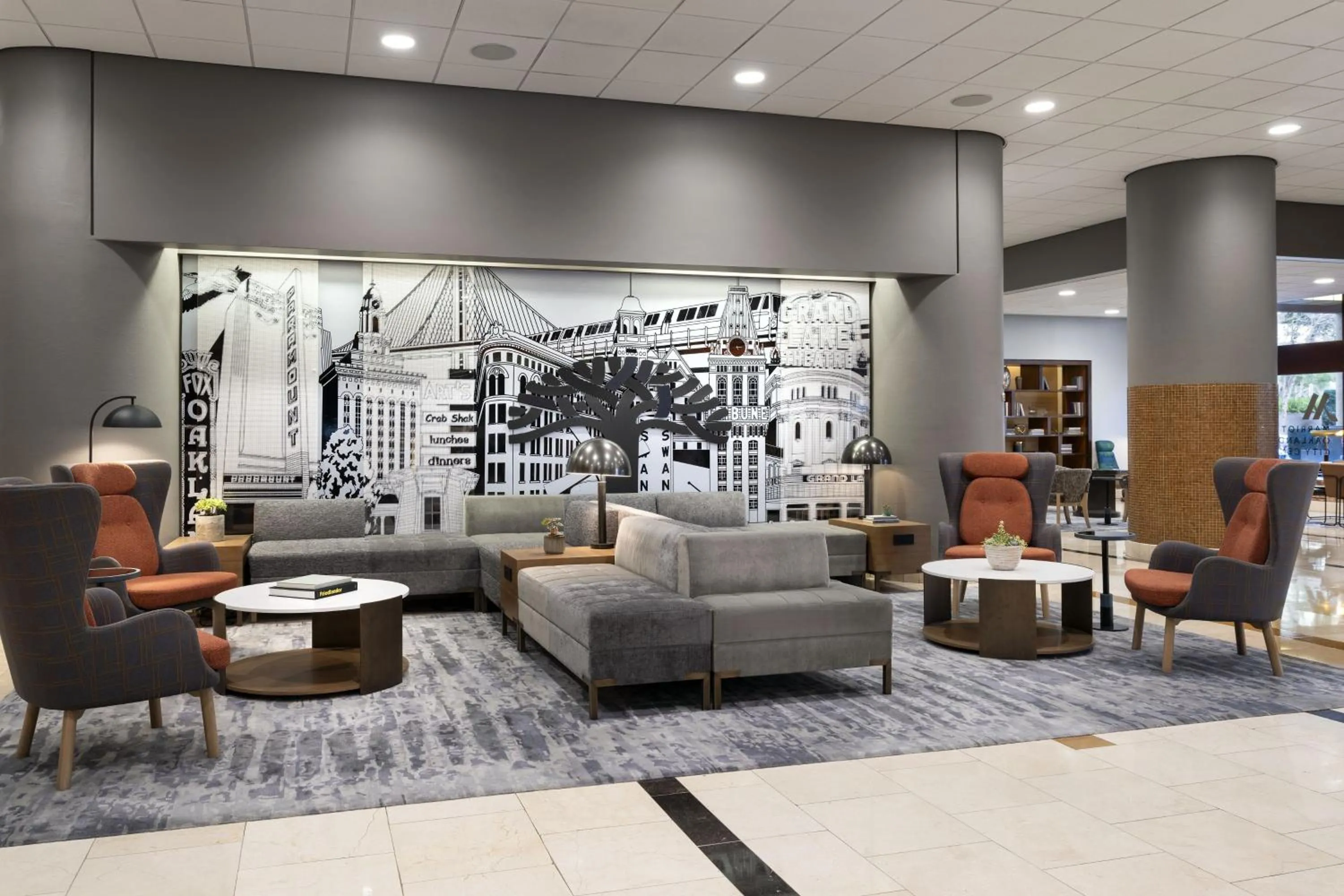 Lobby or reception in Oakland Marriott City Center