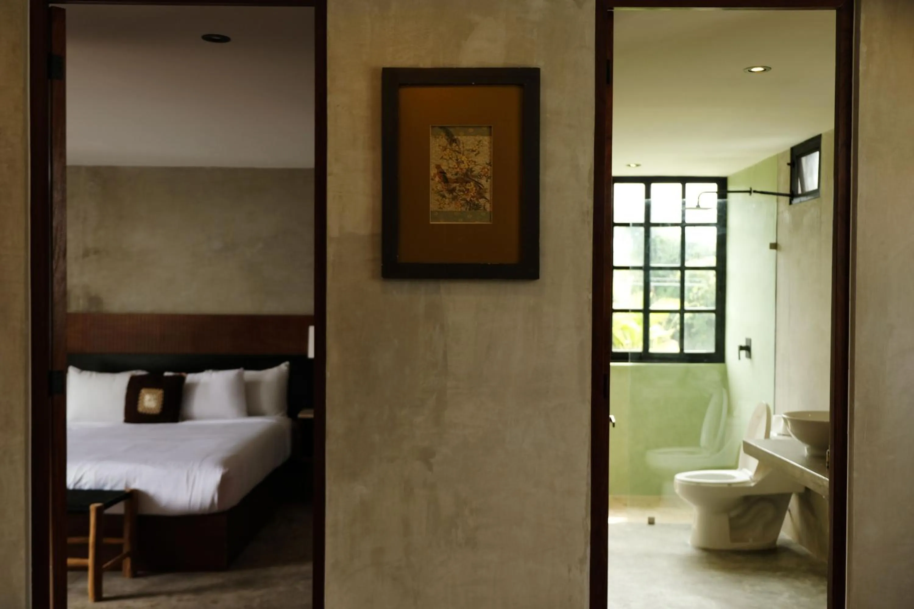 Bathroom, Bed in Turquoise Tulum Hotel