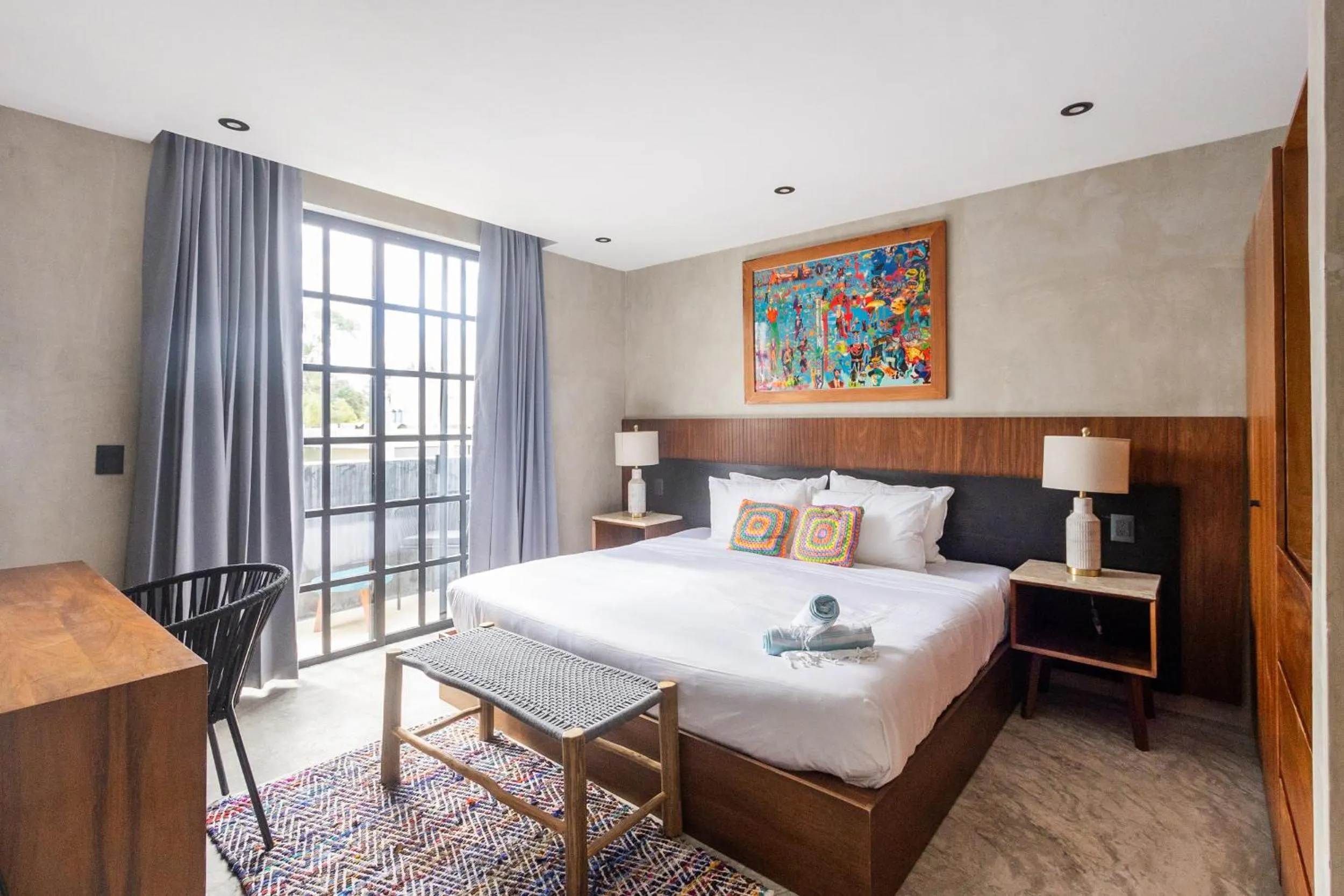 Bed in Turquoise Tulum Hotel