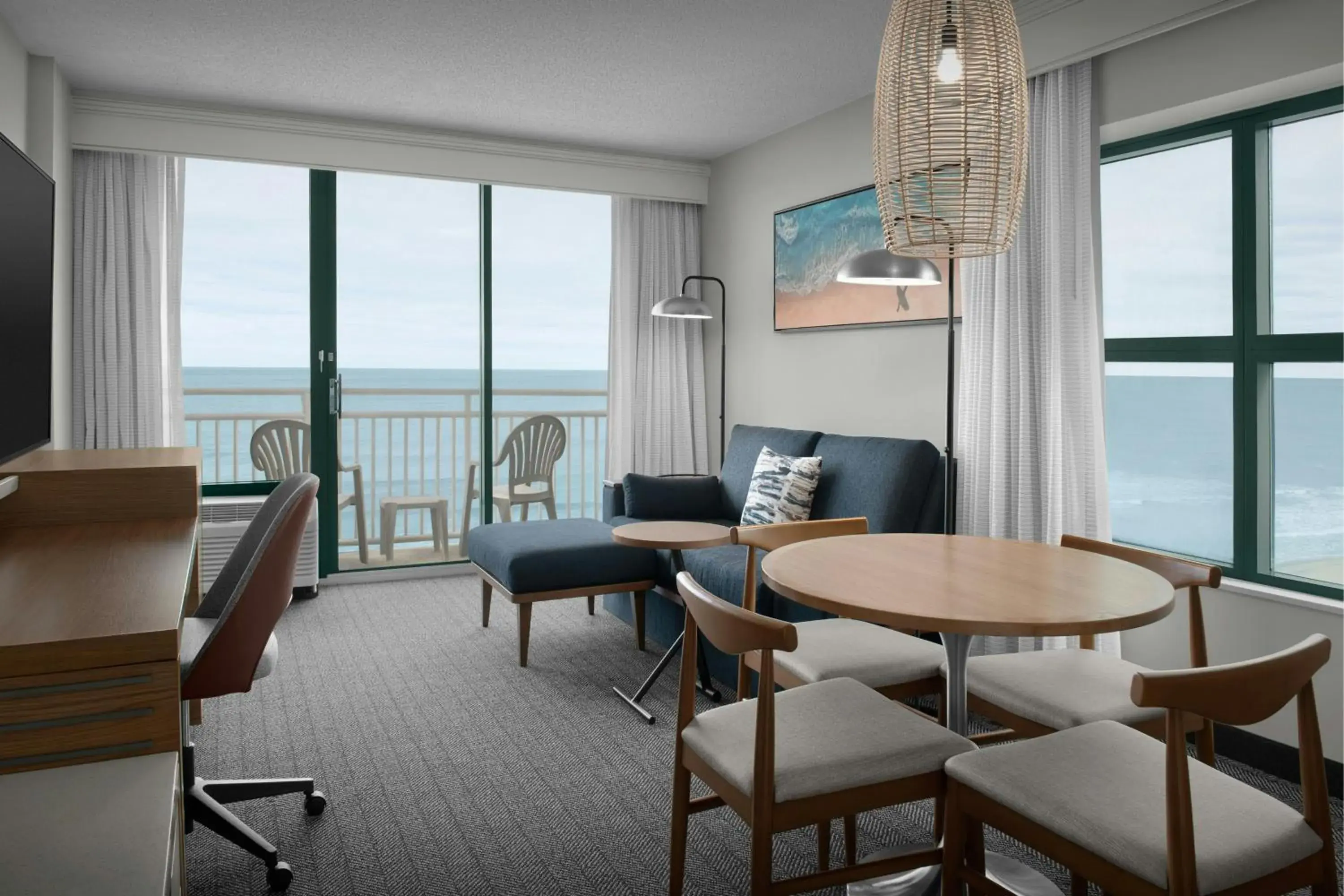One-Bedroom King Corner Suite, Sofa Bed, Balcony, Oceanfront View in Courtyard Virginia Beach Oceanfront/South One-Bedroom King Corner Suite, Sofa Bed, Balcony, Oceanfront View in Courtyard Virginia Beach Oceanfront/South
