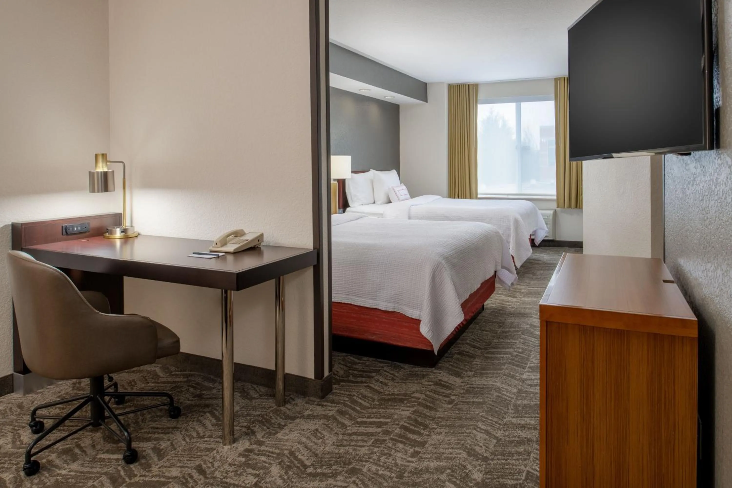 Photo of the whole room, Bed in SpringHill Suites Portland Airport
