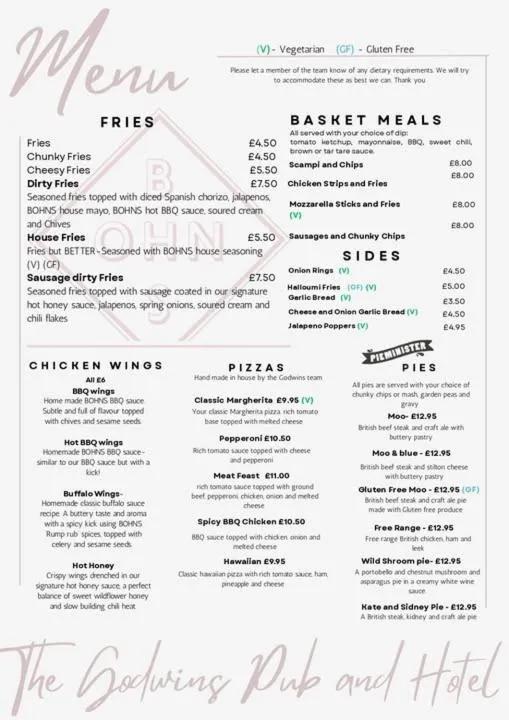 Restaurant/places to eat in The Godwins