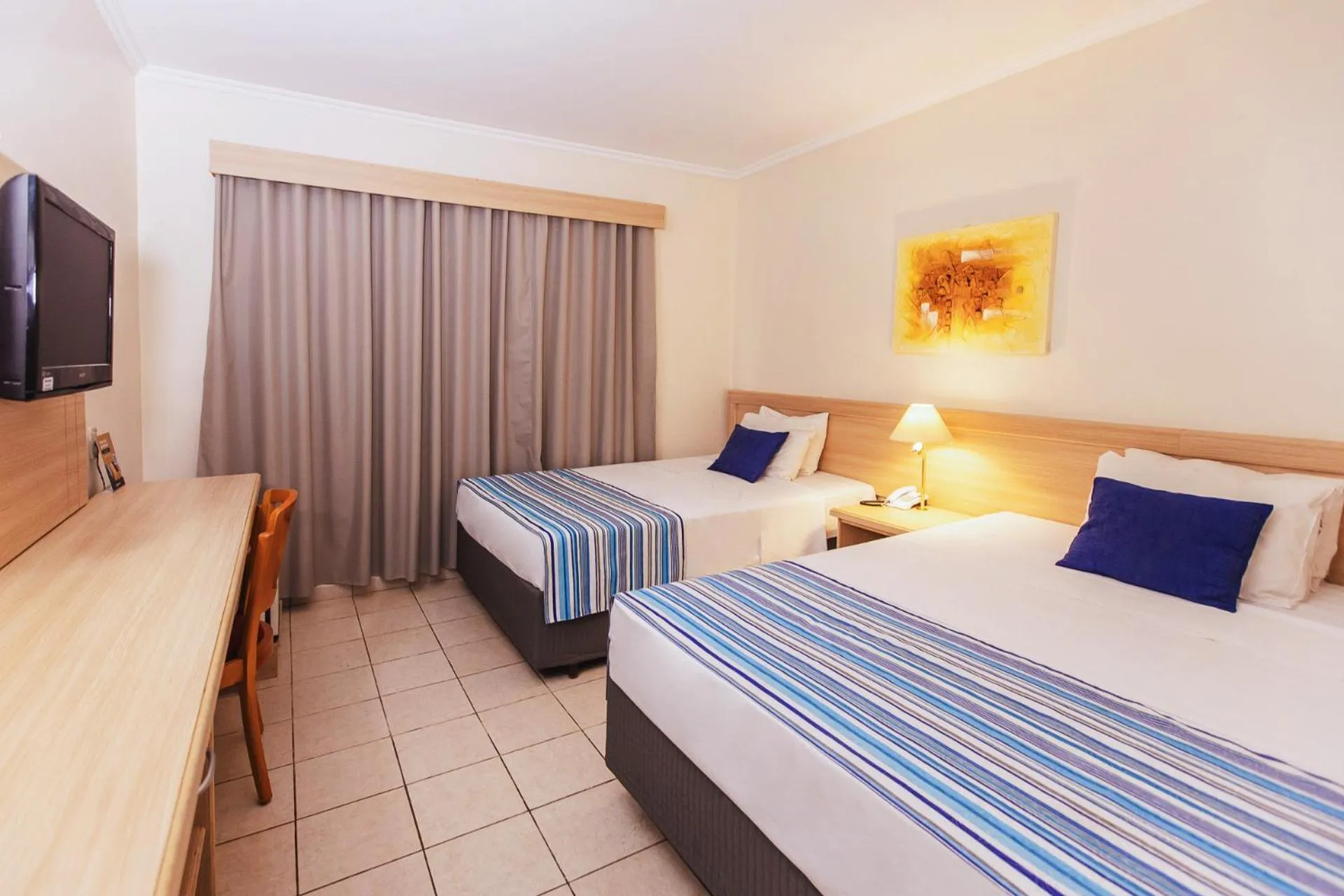 Bed in Hotel Golden Park Ribeirão Preto by Nacional Inn