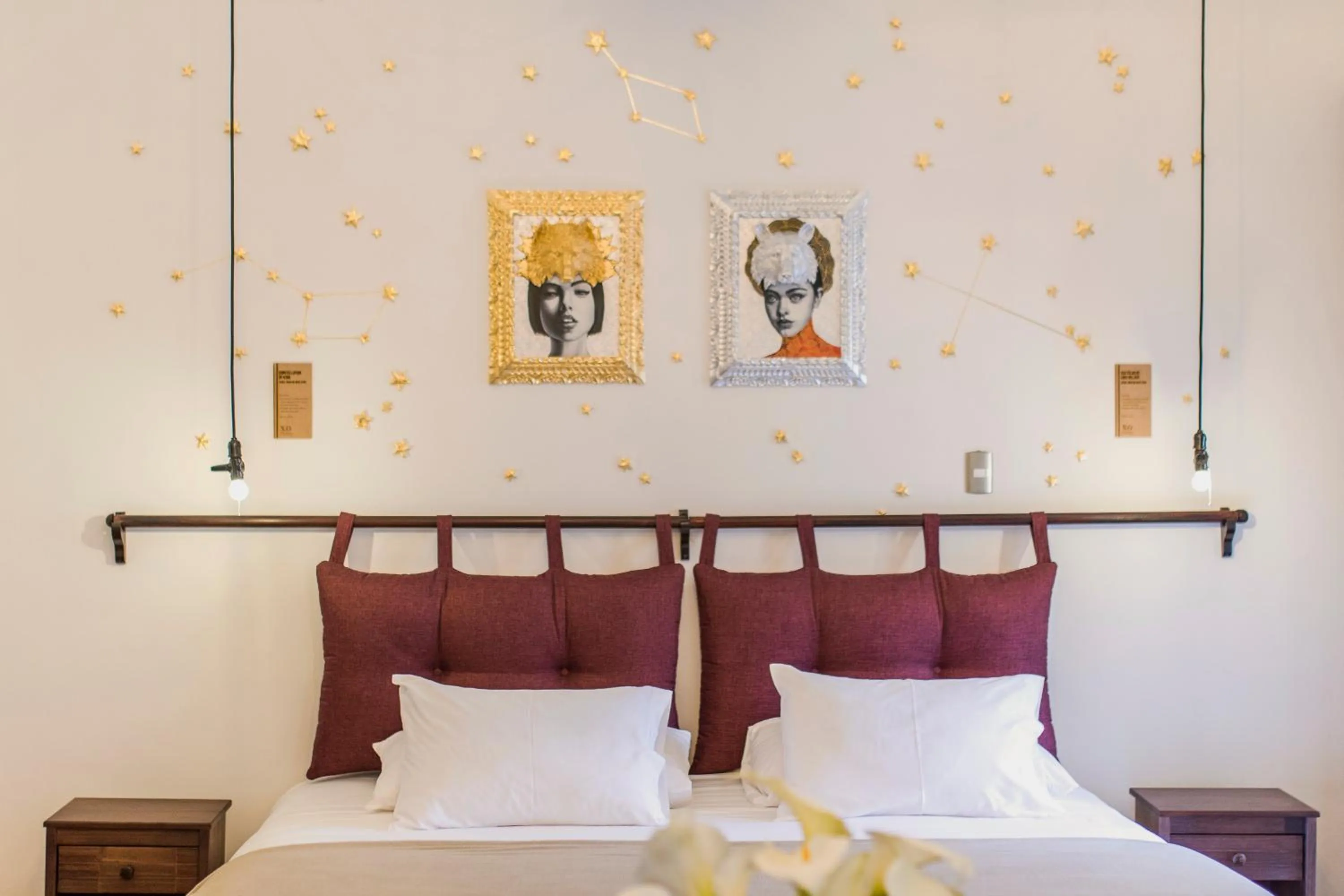 Decorative detail, Bed in X.O Art House