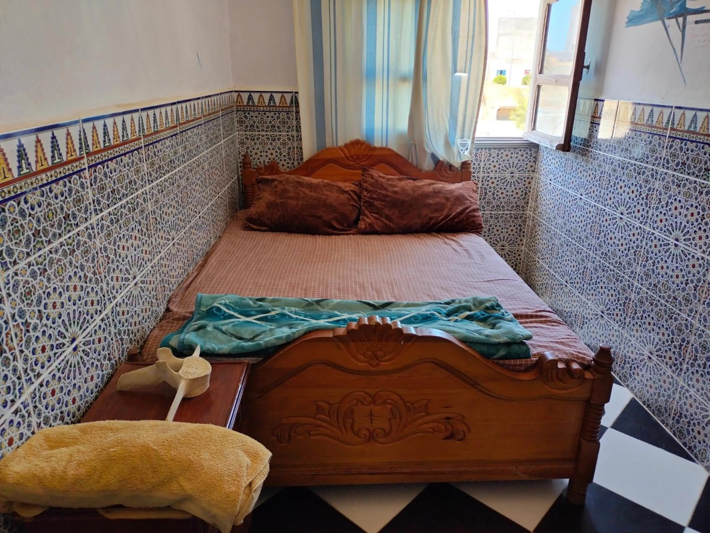 Bed in Hotel El ghazi