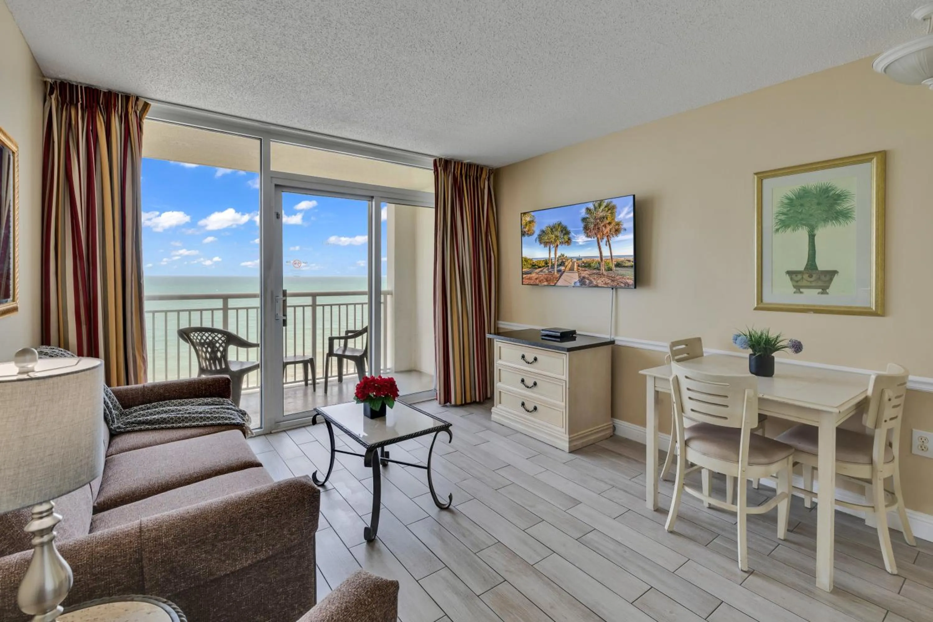 Living room in Oceanfront Condo Camelot By the Sea