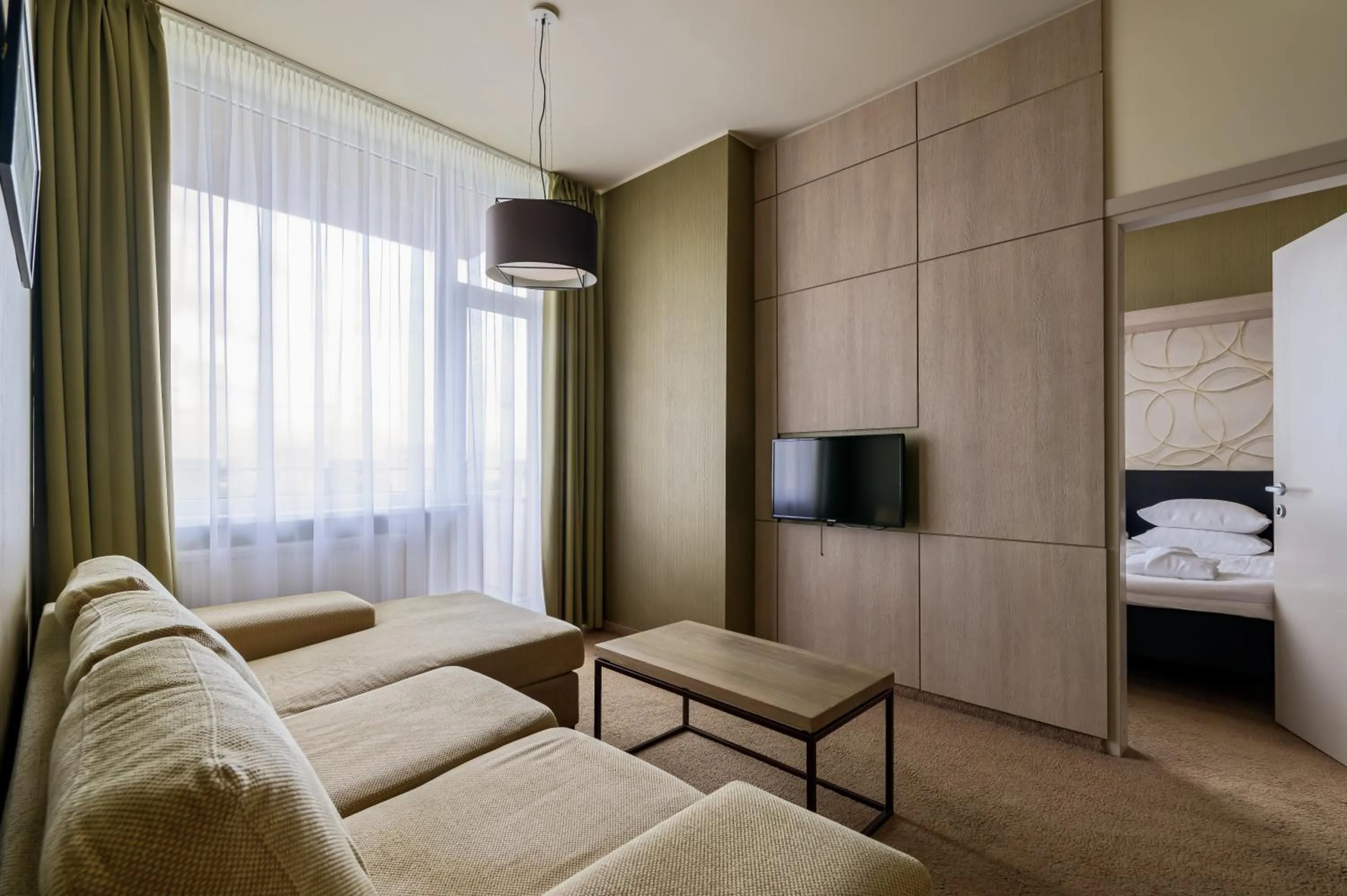 Living room, Bed in SPA VILNIUS Druskininkai