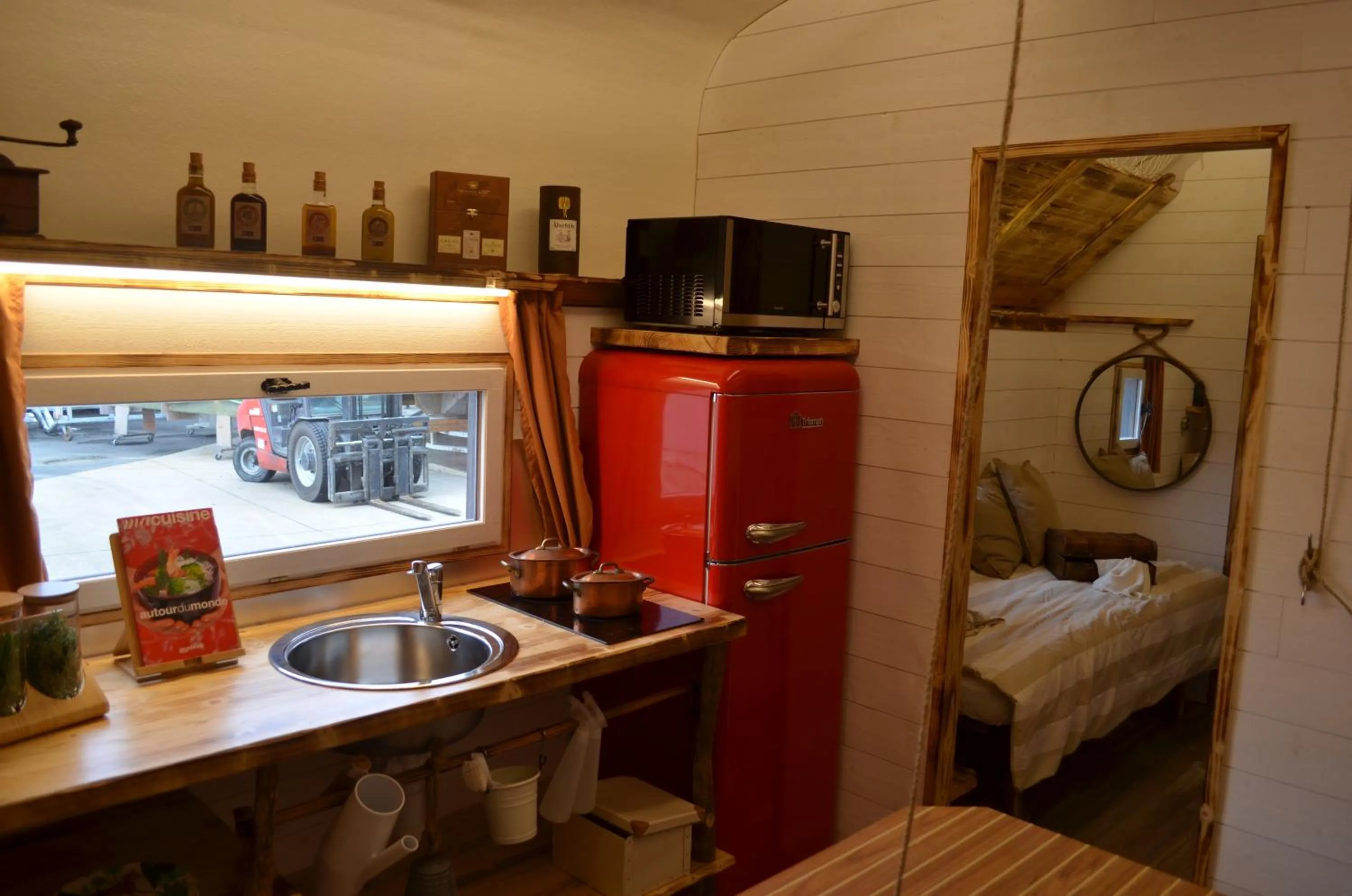 kitchen, Bed in Le Village des Monédières