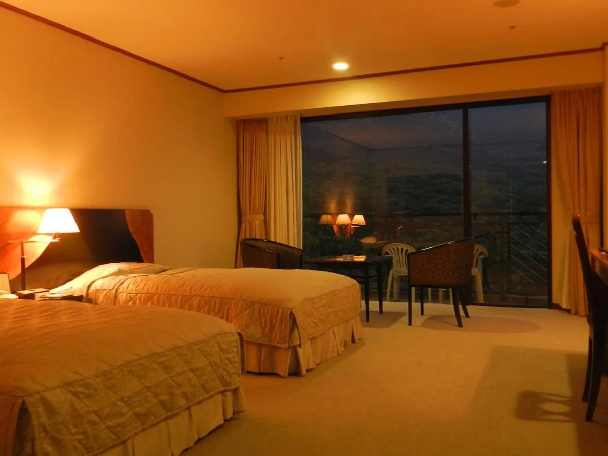 Bed in Yakushima Iwasaki Hotel