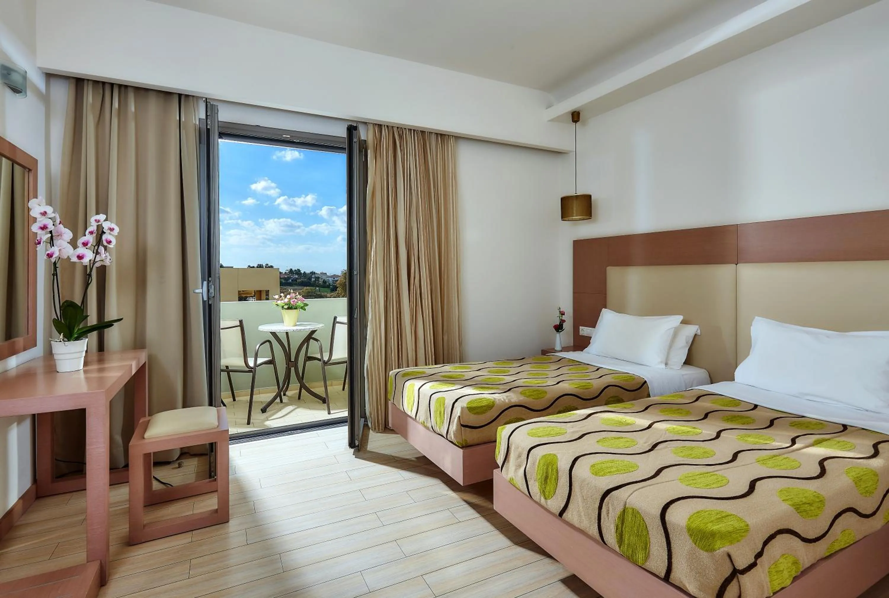 Photo of the whole room, Bed in Panormo Beach Hotel