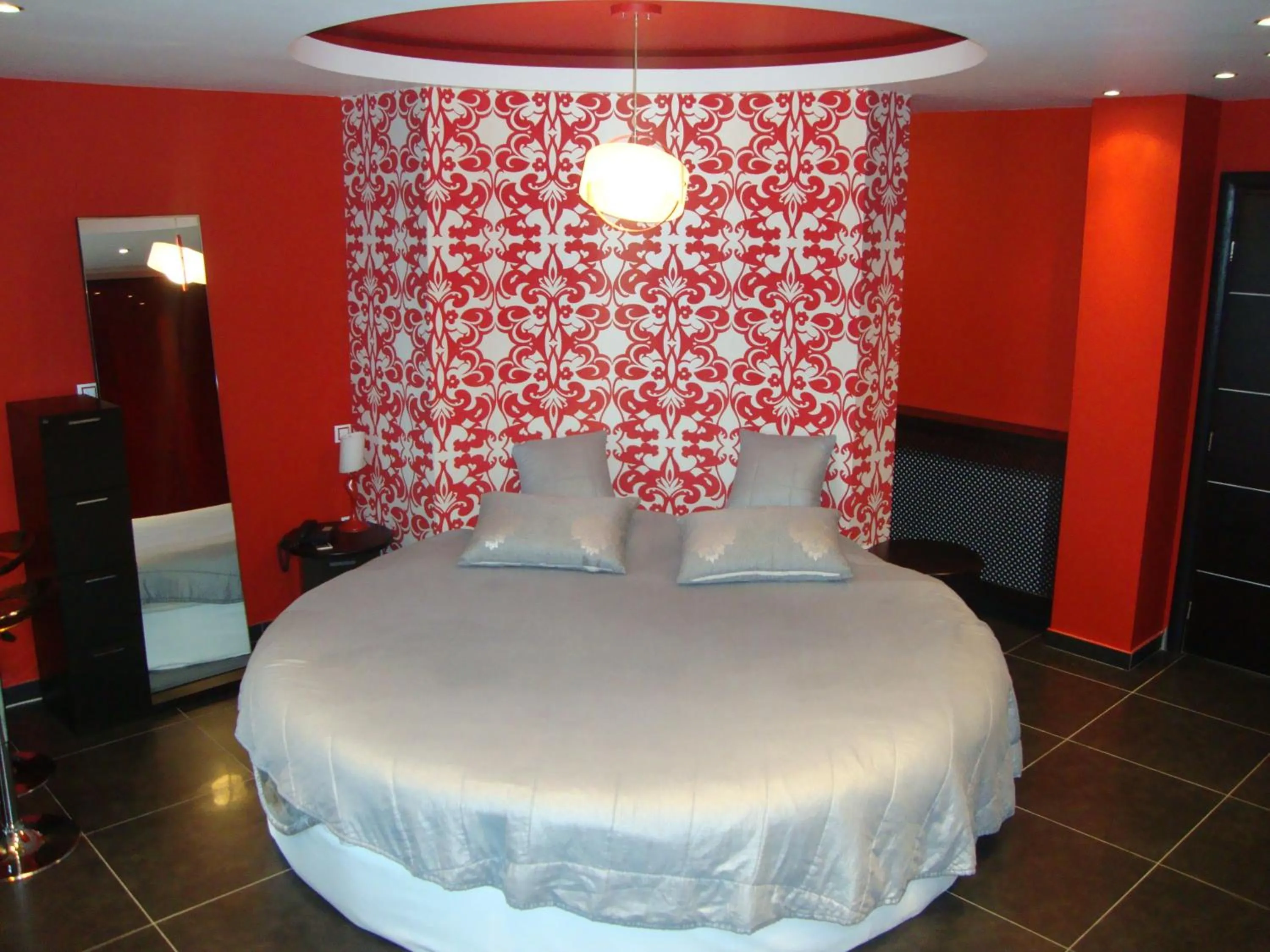 Bed in Nymfes Hotel
