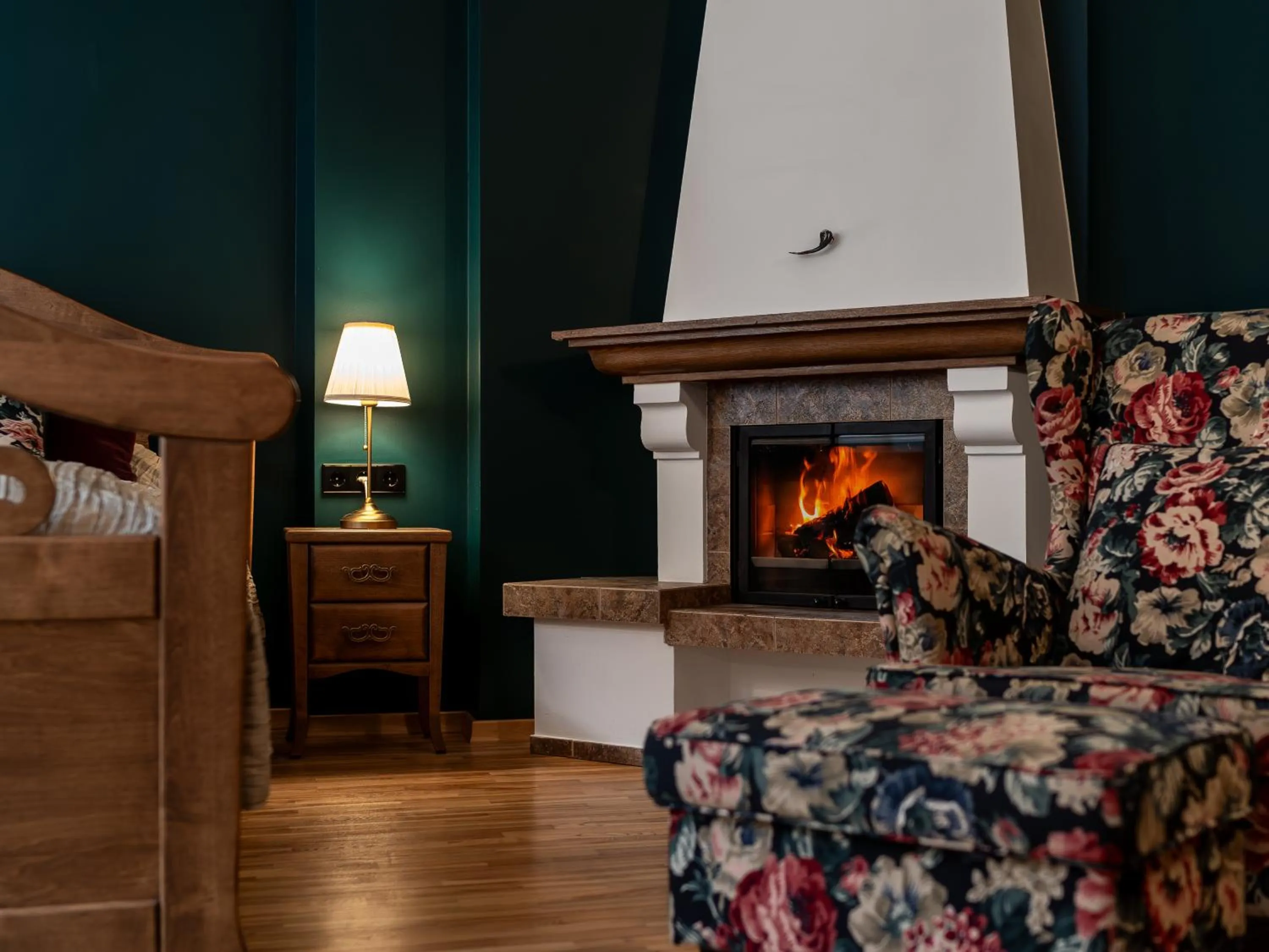 fireplace in Bernardinu B&B House