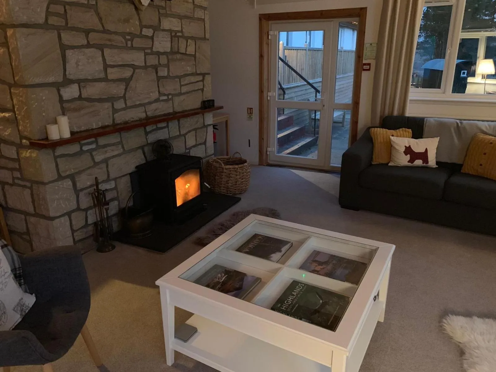 Living room in Loch Eyre House