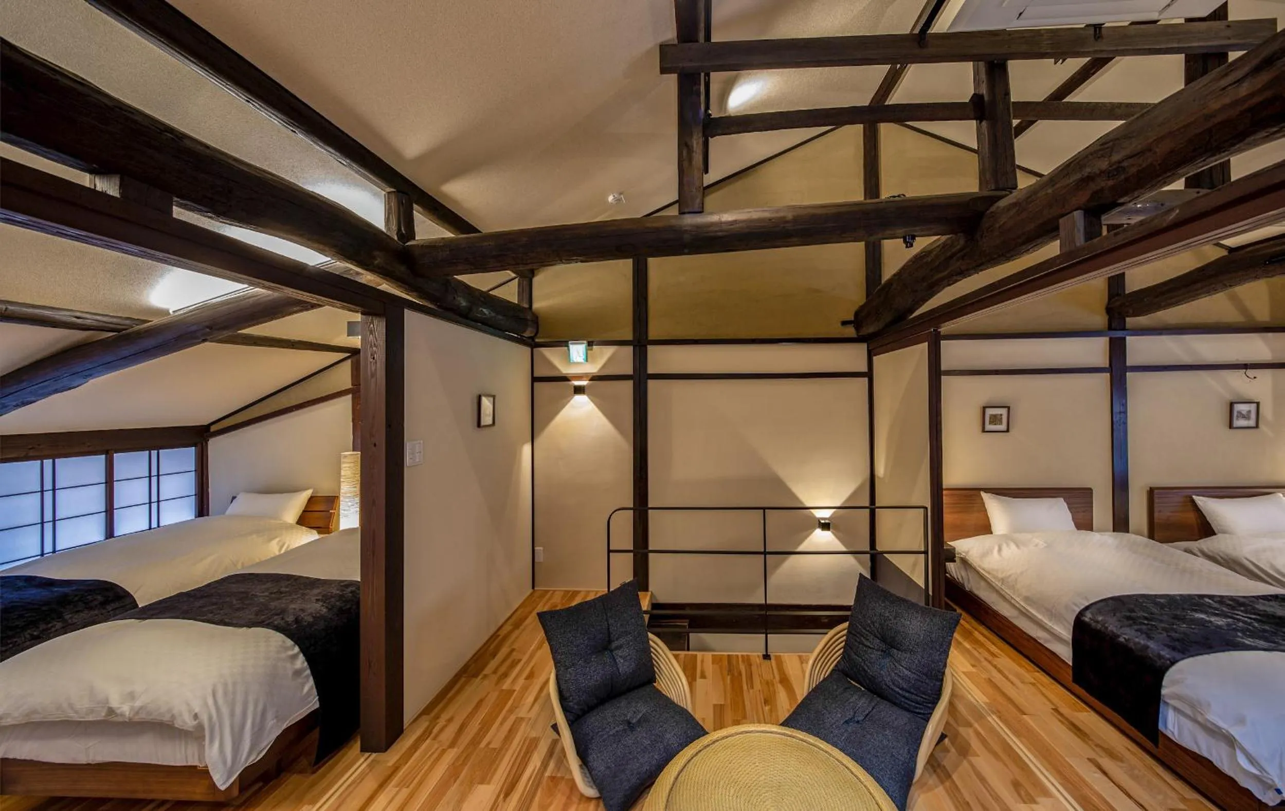 Living room, Bed in Obama Machiya Stay