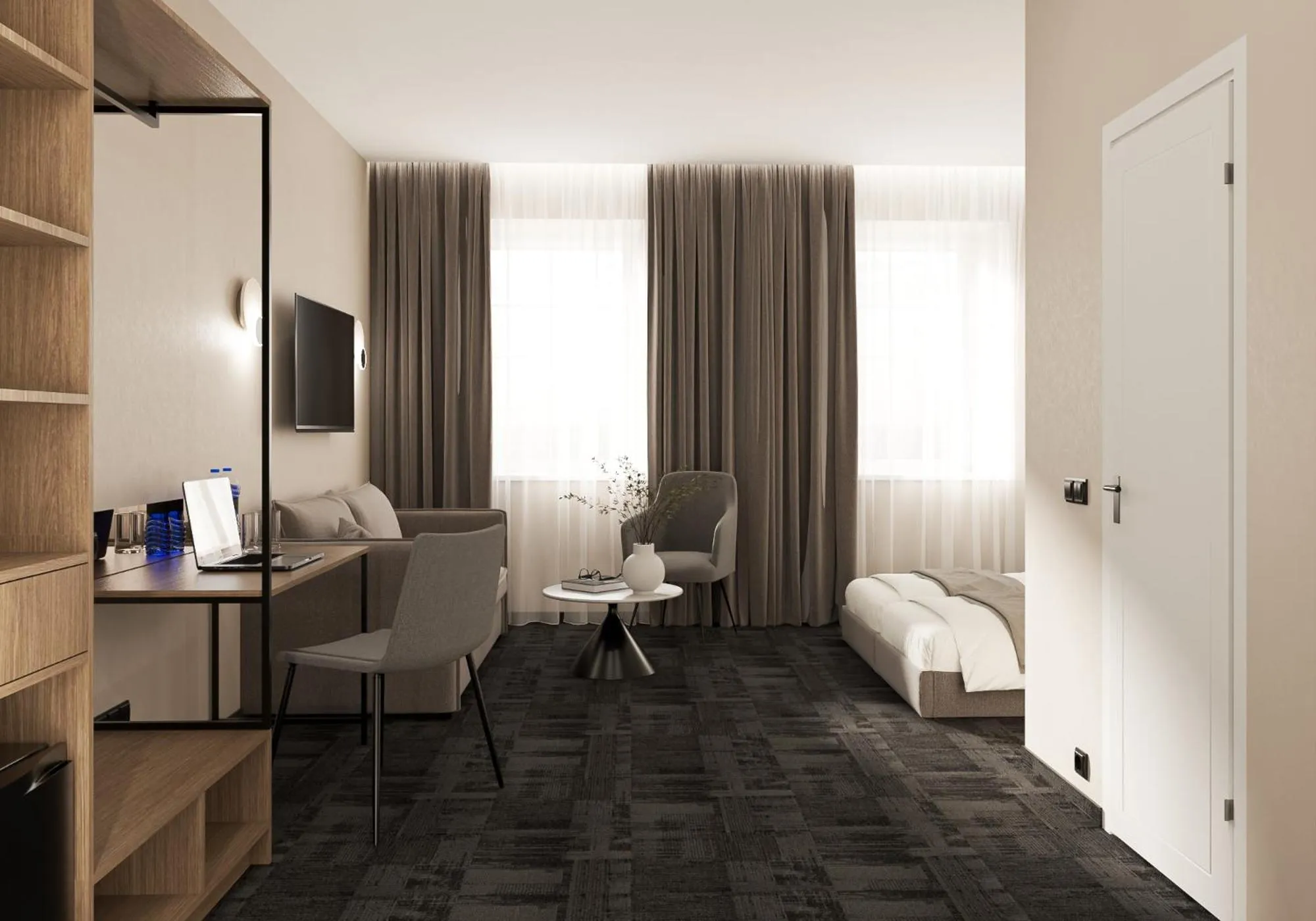 Bedroom, Bed in City Hotels Algirdas